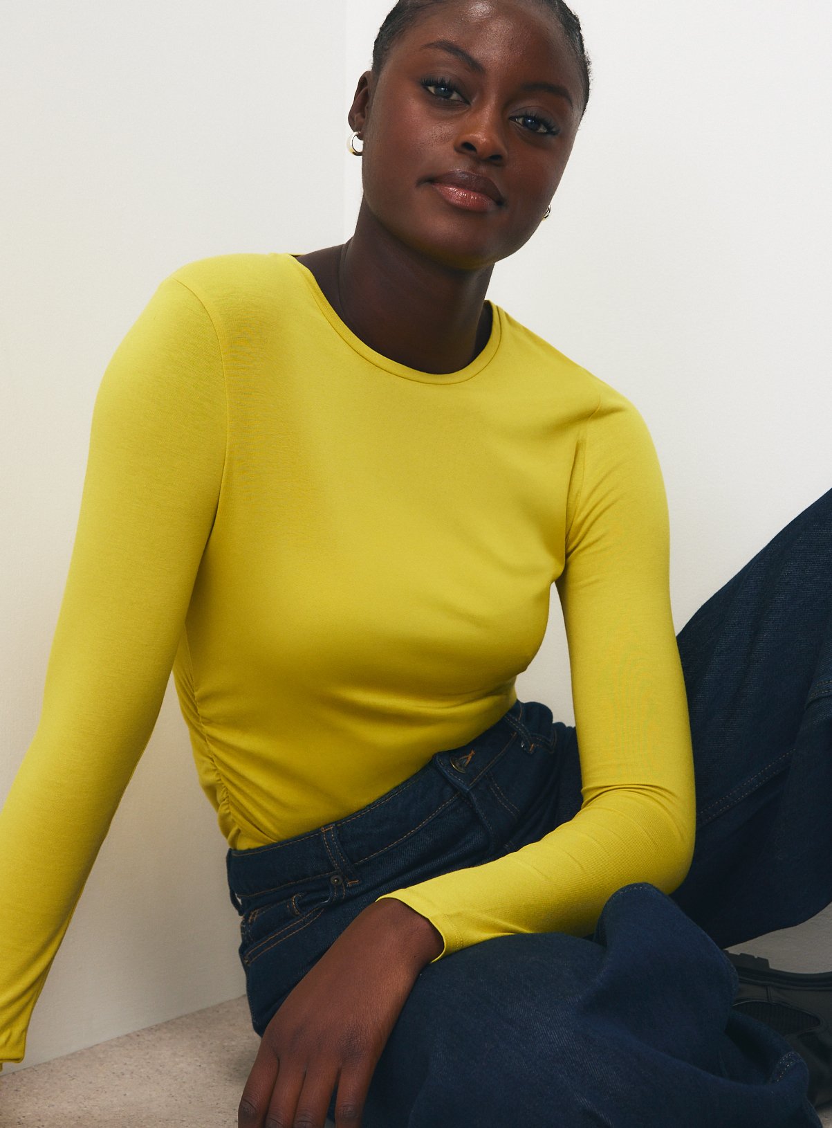Ruched Crewneck Top 