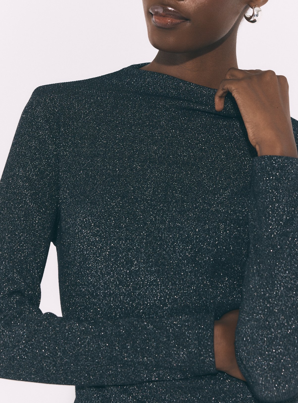 Black Mock Neck Top 