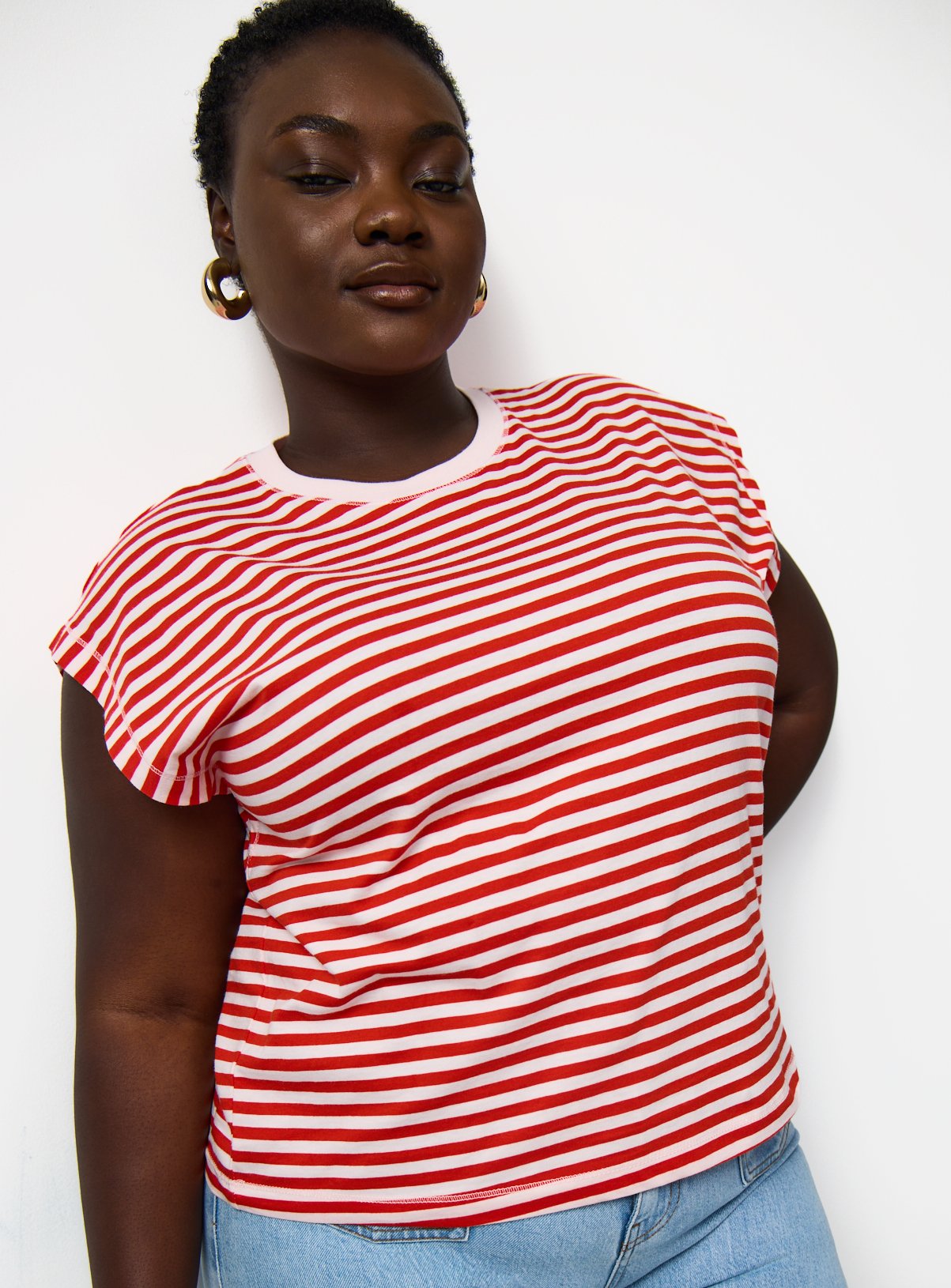 Pink Stripe Muscle Tee 