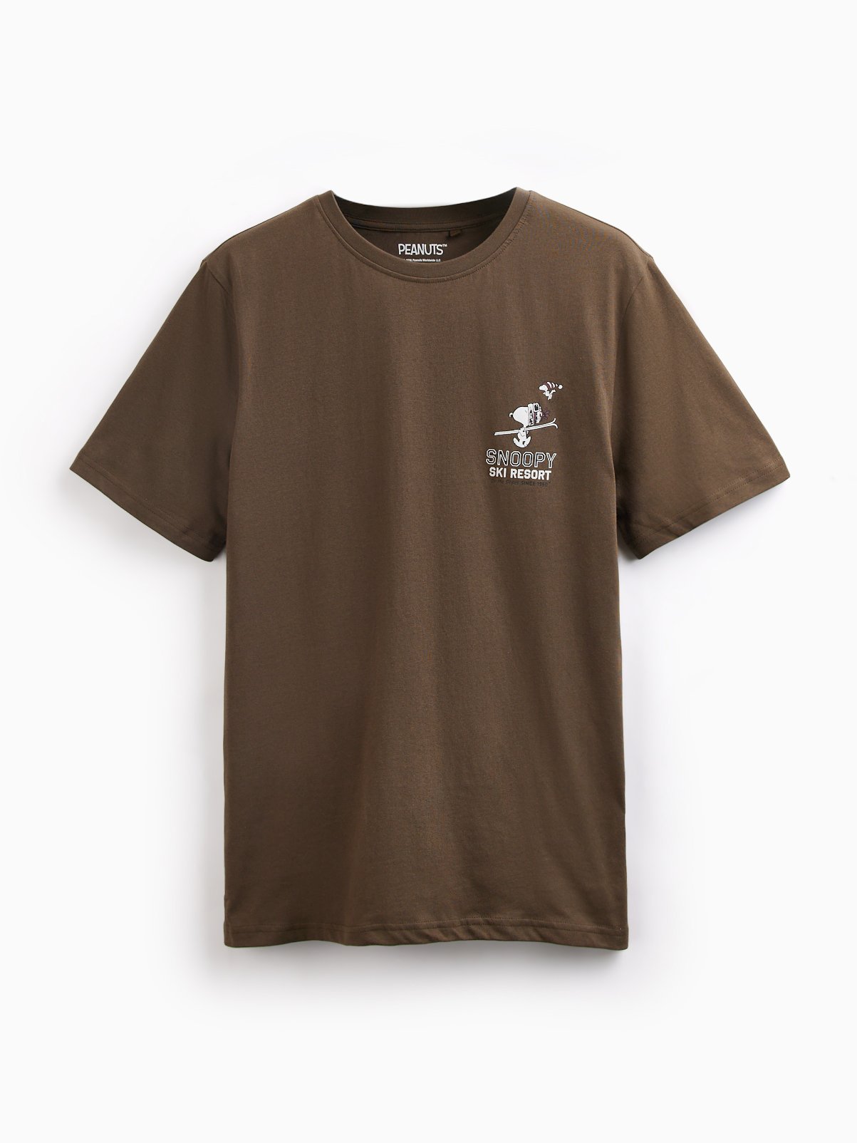 Brown Snoopy Skiing T-Shirt 