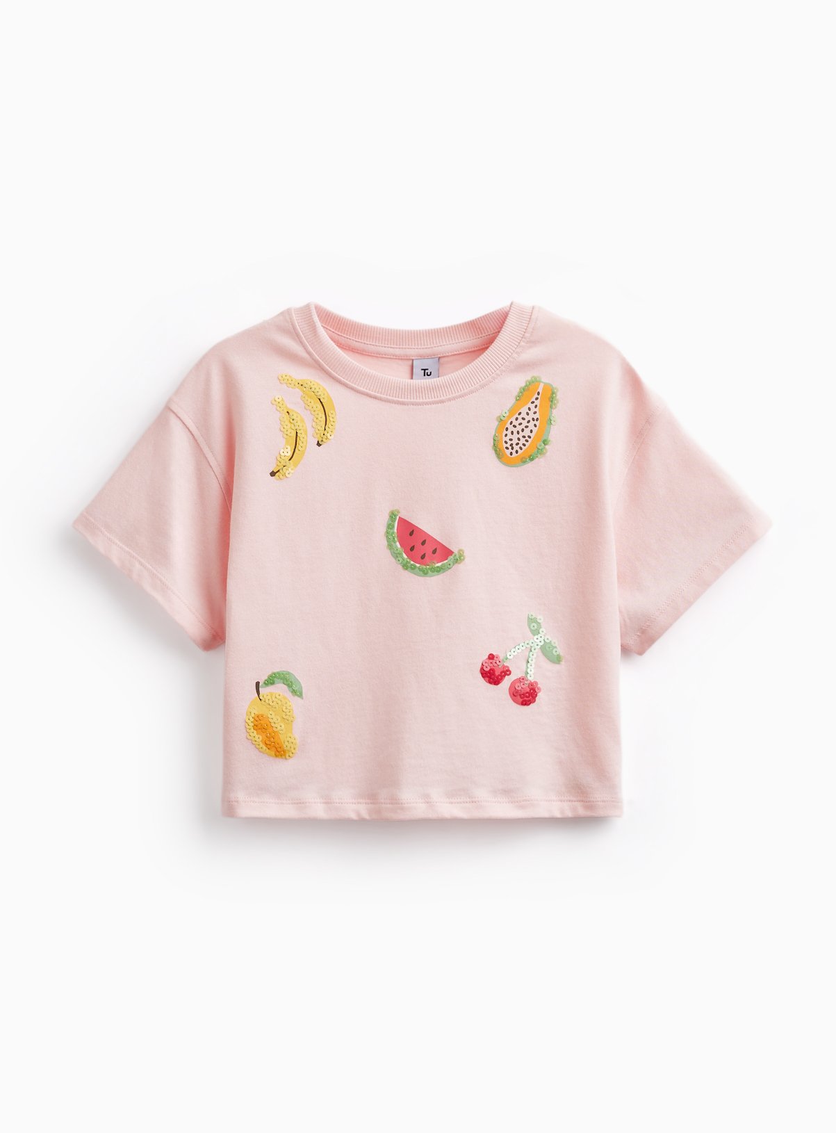 Fruit Sequin Short sleeve T-Shirt 