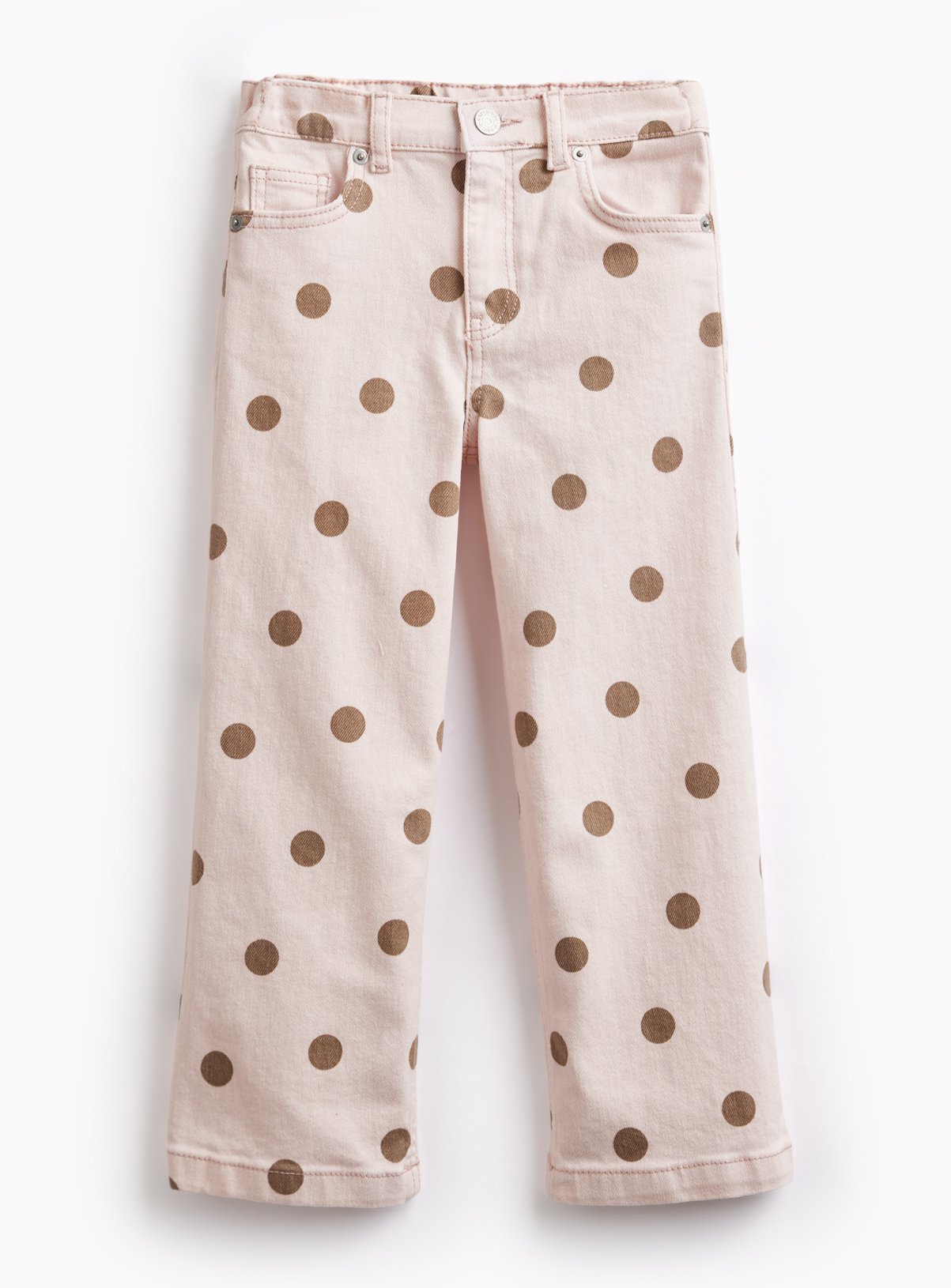  Pink Polka Dot Denim Jeans 6 years