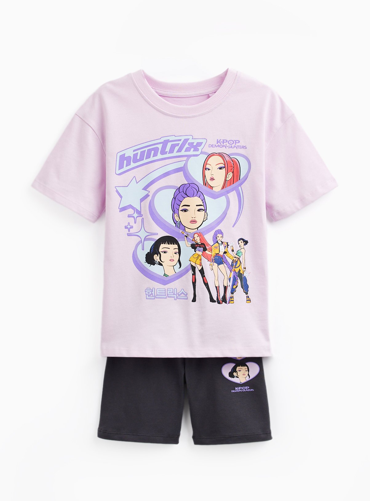 KPop Demon Hunters Lilac T-Shirt and Shorts Set 9 years