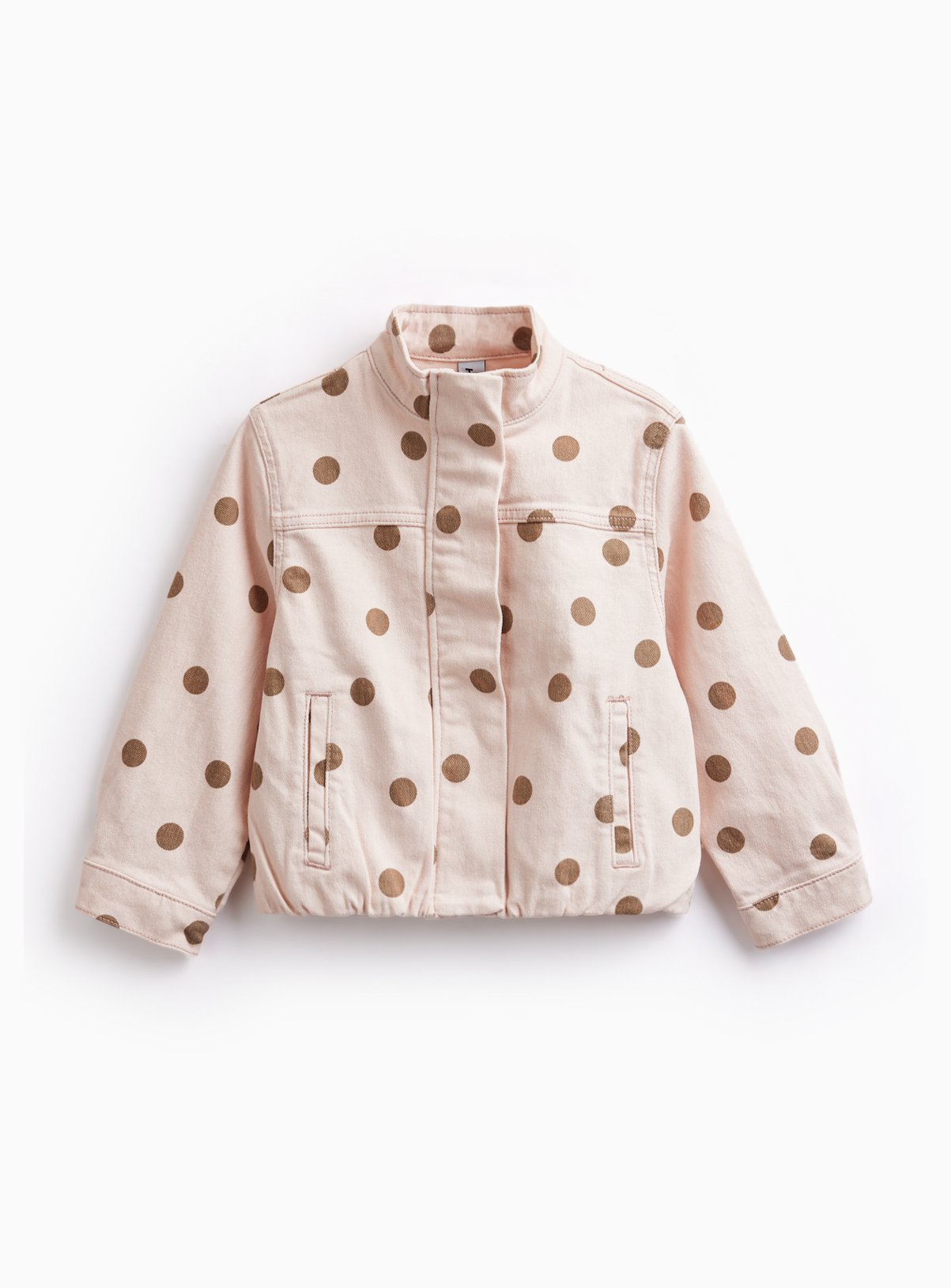 Pink Polka Dot Denim Jacket 
