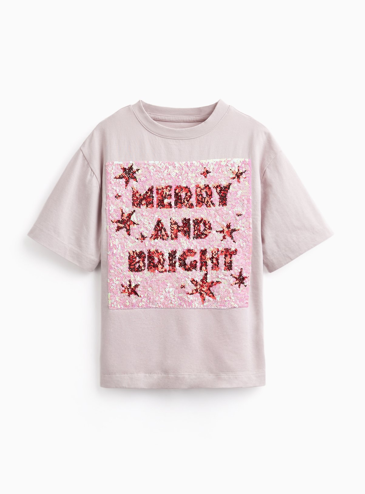 Pink Christmas Sequin T-shirt 