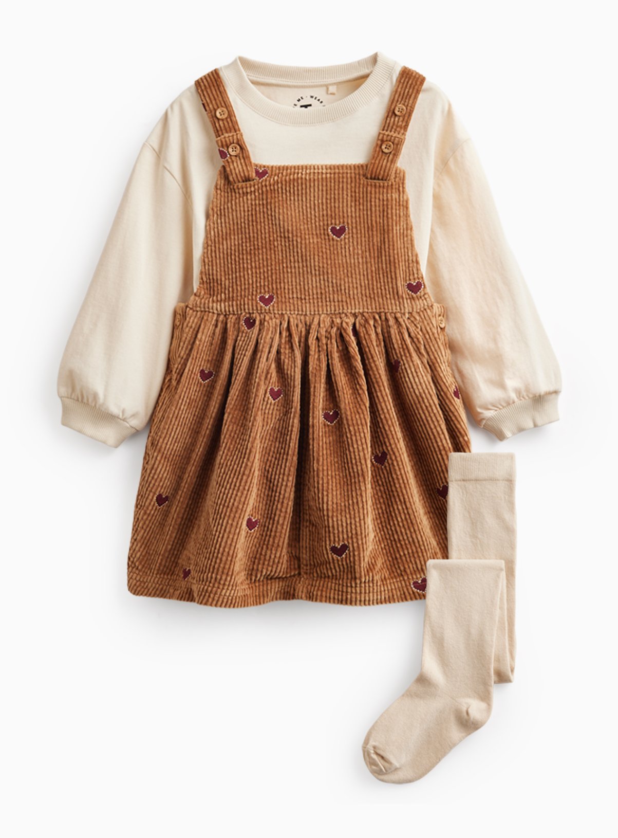 Hearts Cord Pinny Set  