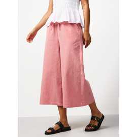 Gingham Cropped Wide Leg Trousers