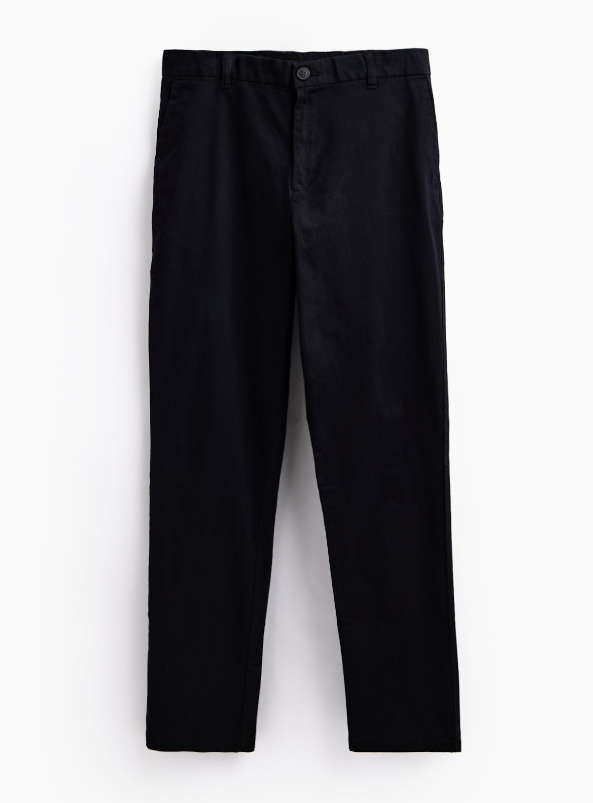 Black Straight Fit Chinos 