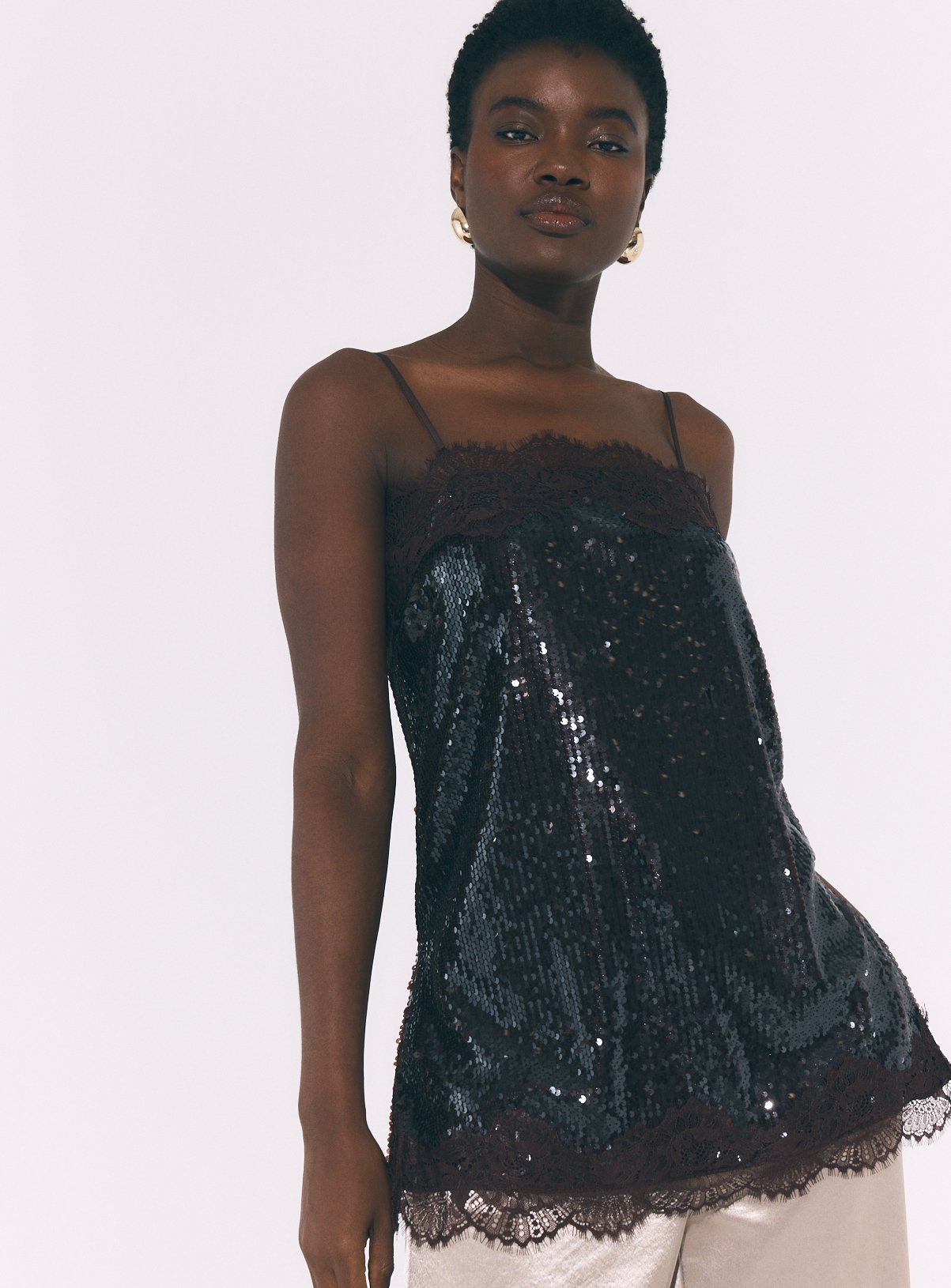 Decadence Sequin Lace Cami 
