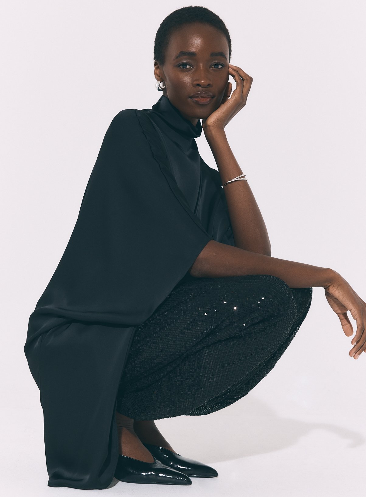 Satin Cape Top 