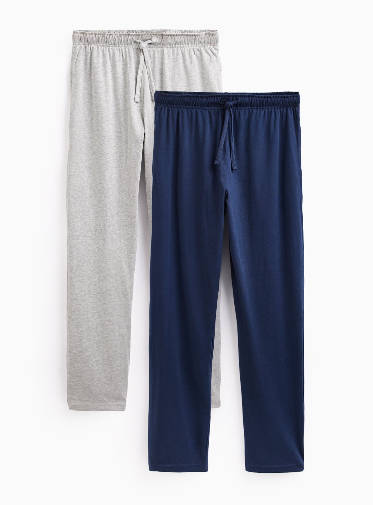 Grey & Navy Cotton Rich Pyjama Bottoms 2-Pack 