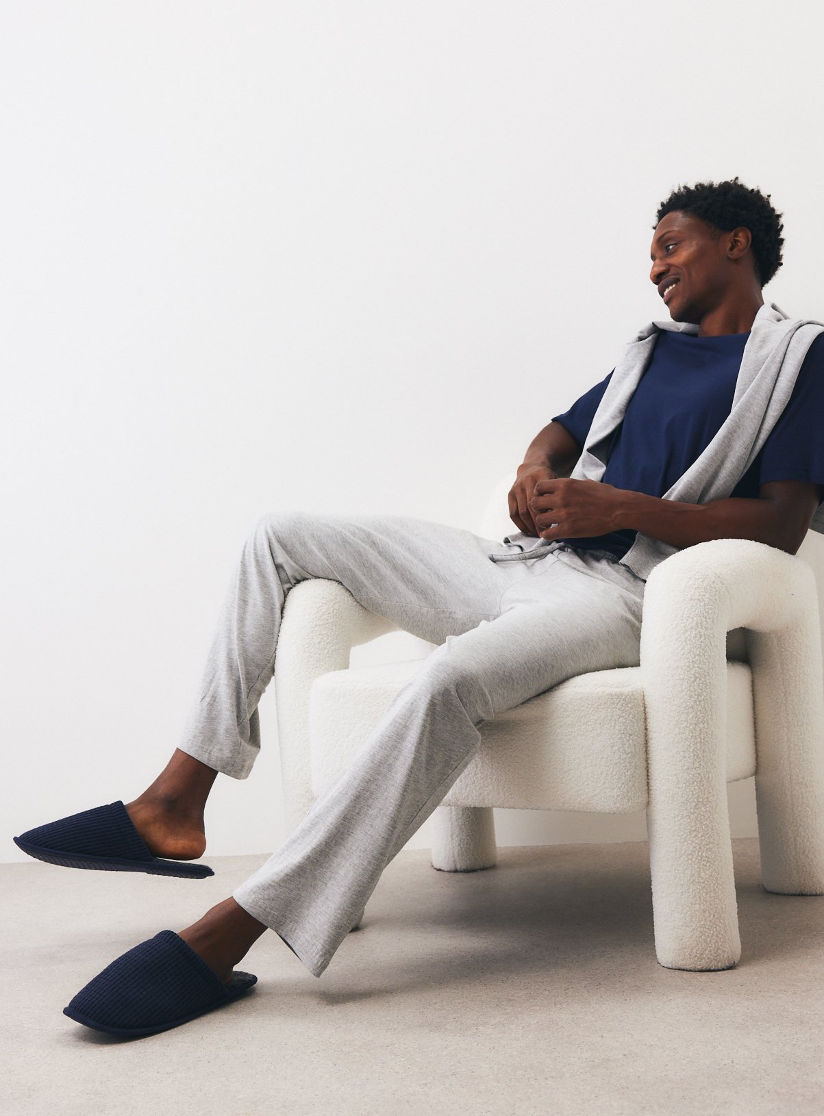 Grey & Navy Cotton Rich Pyjama Bottoms 2-Pack 