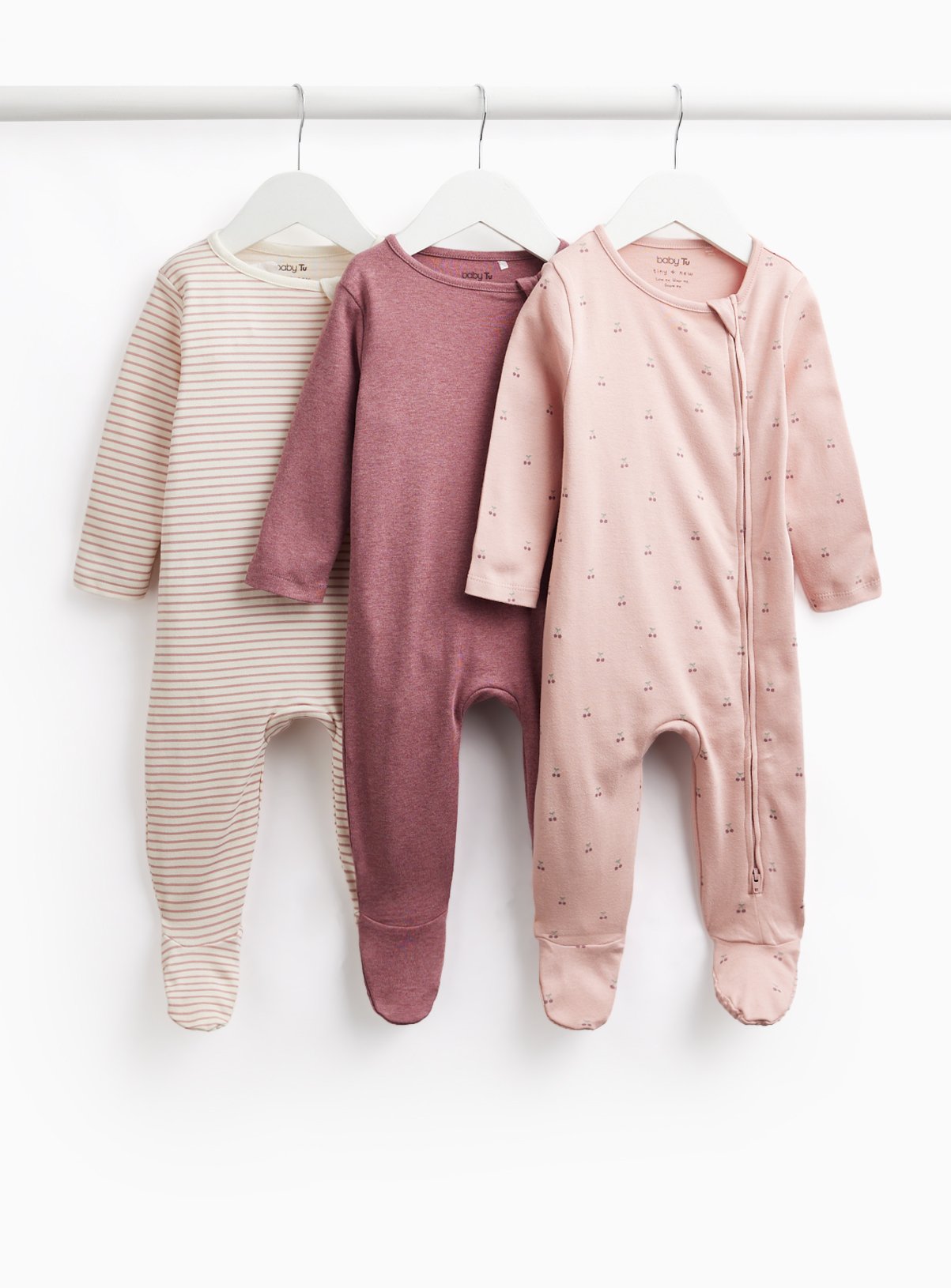 Long Sleeve Sleepsuits 3-Pack 18-24 months