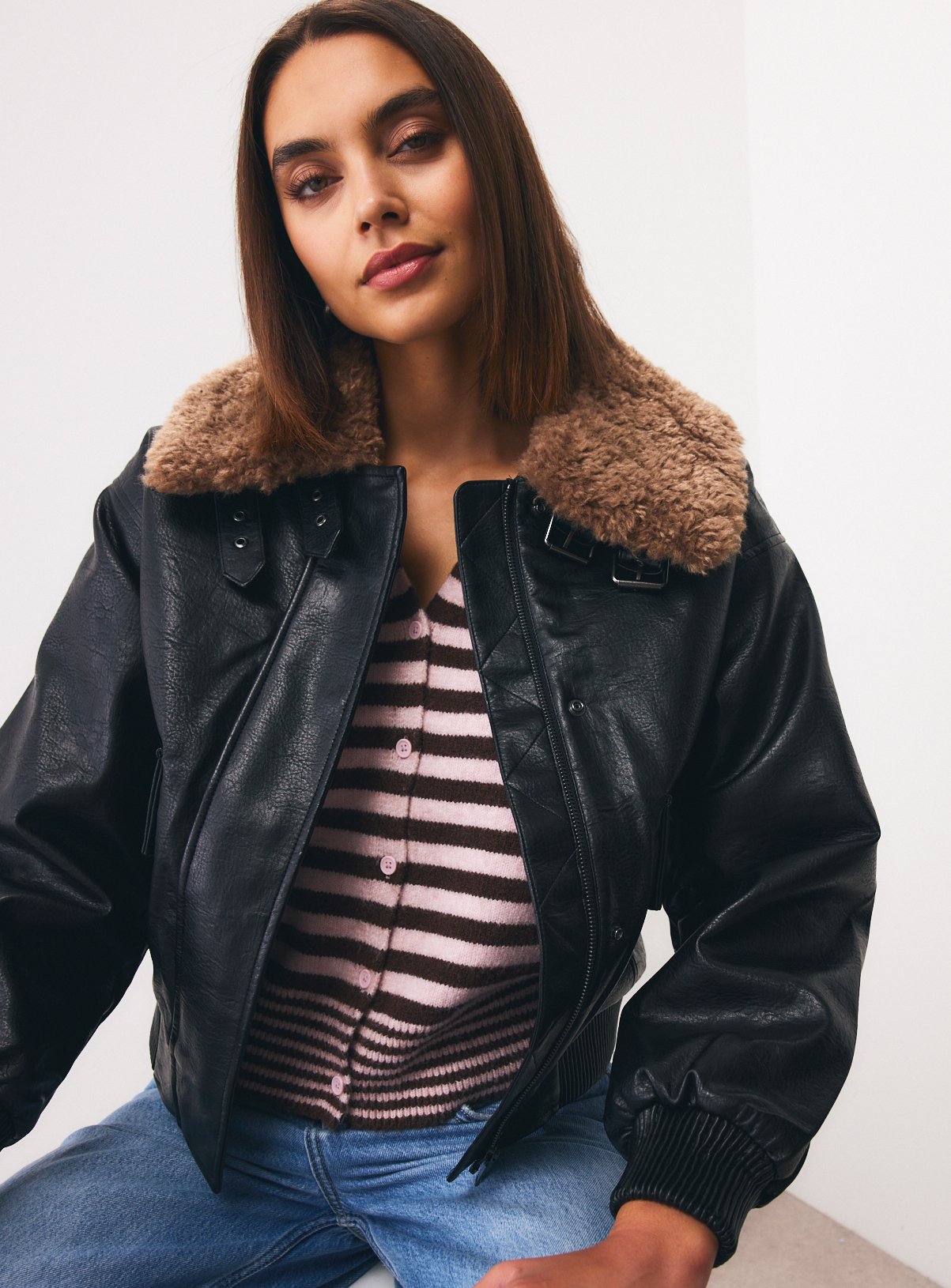 Brown Aviator Jacket 