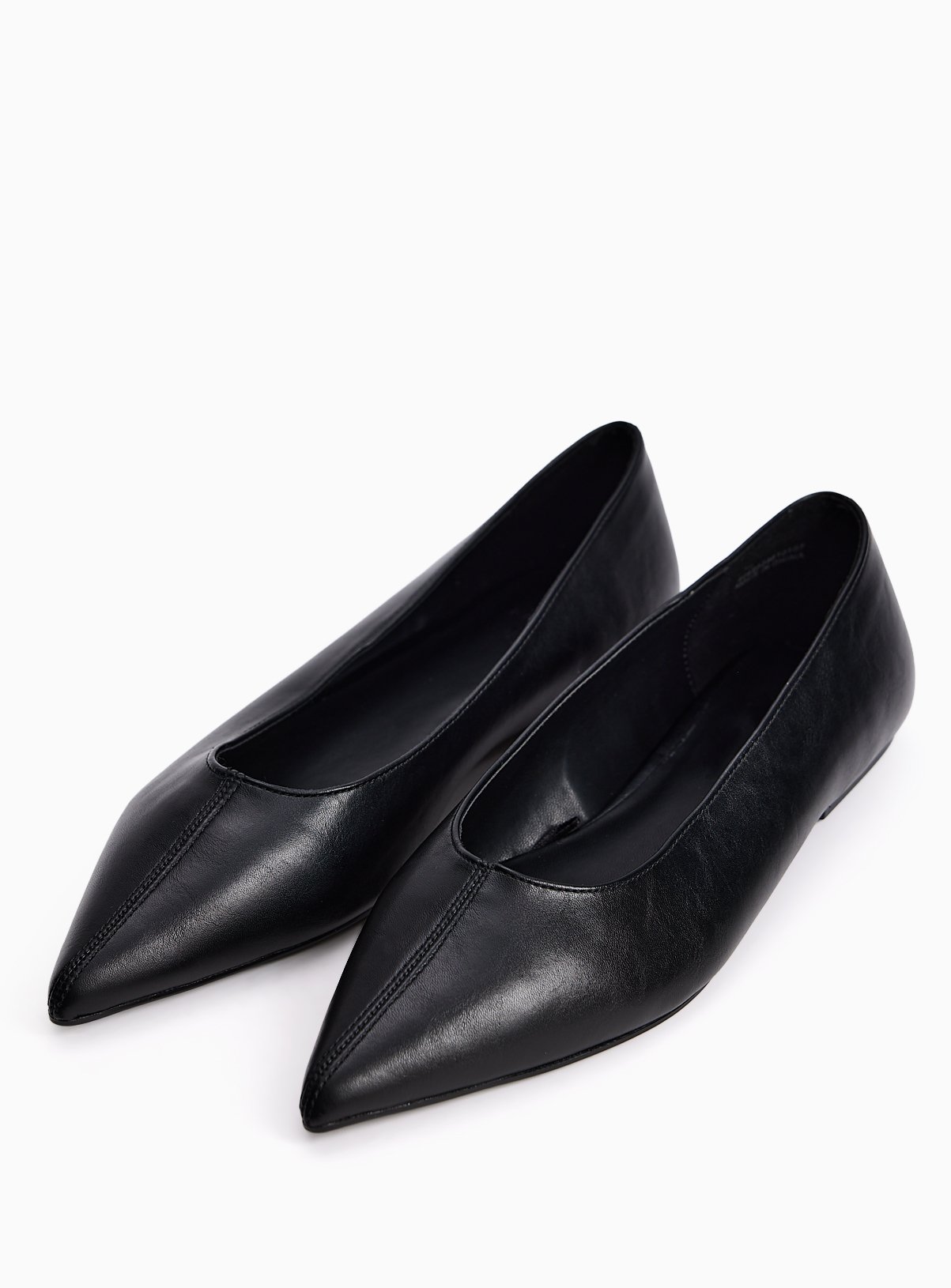 Black Pointed Ballerina Shoes 