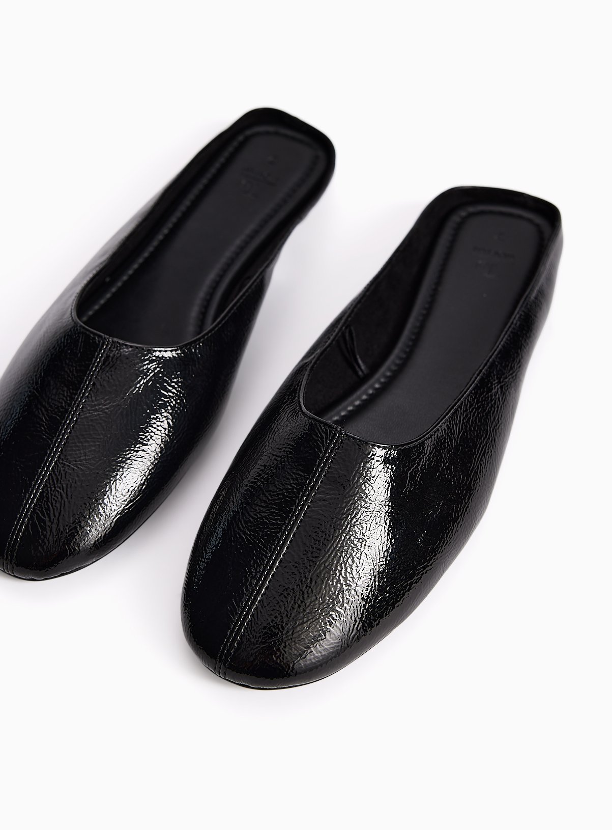 Black Mule Ballerina Shoes 