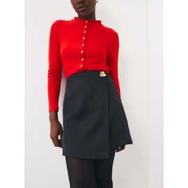 Satin Wrap Mini Skirt