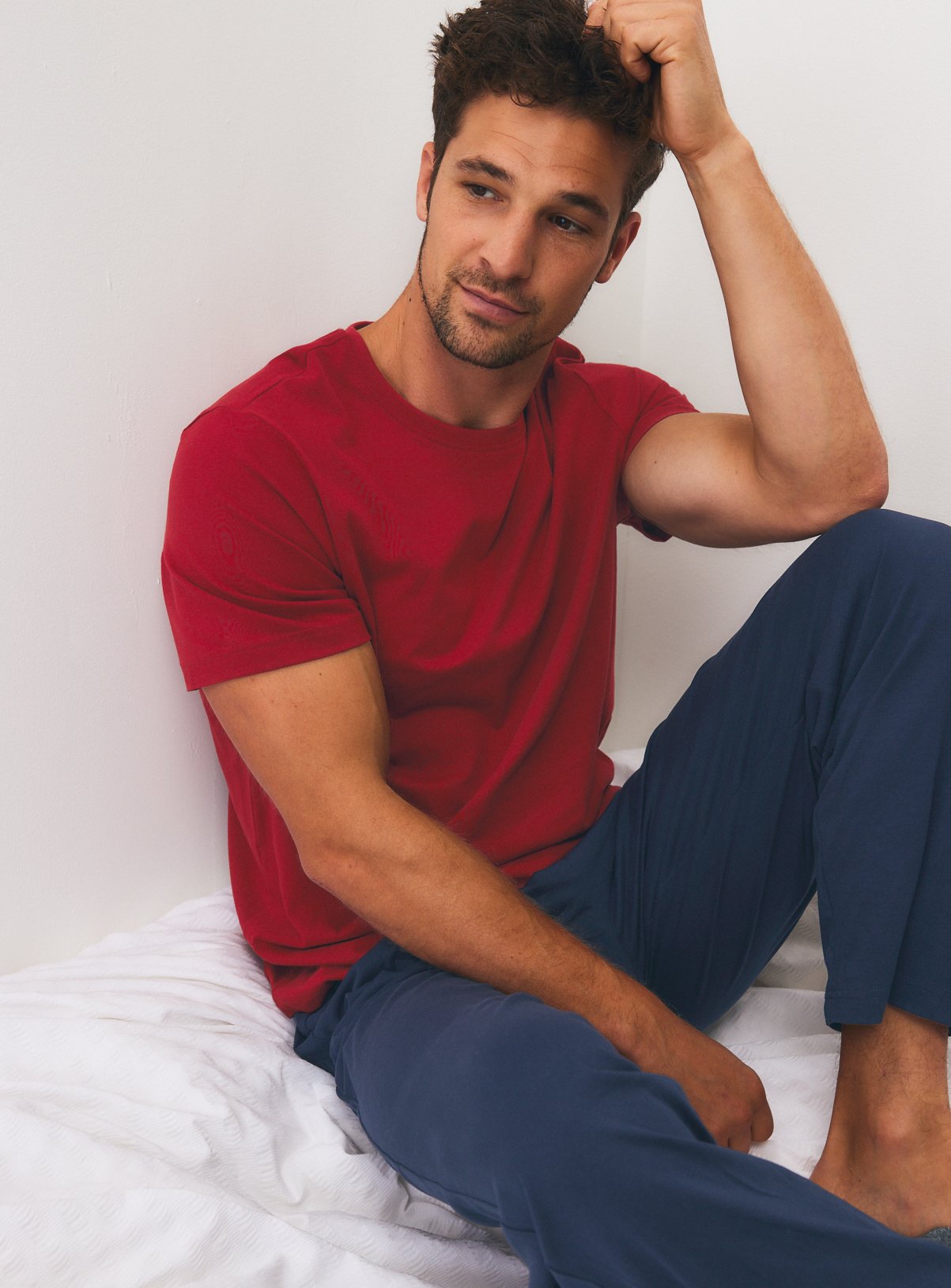 Red Jersey Pyjama Set 