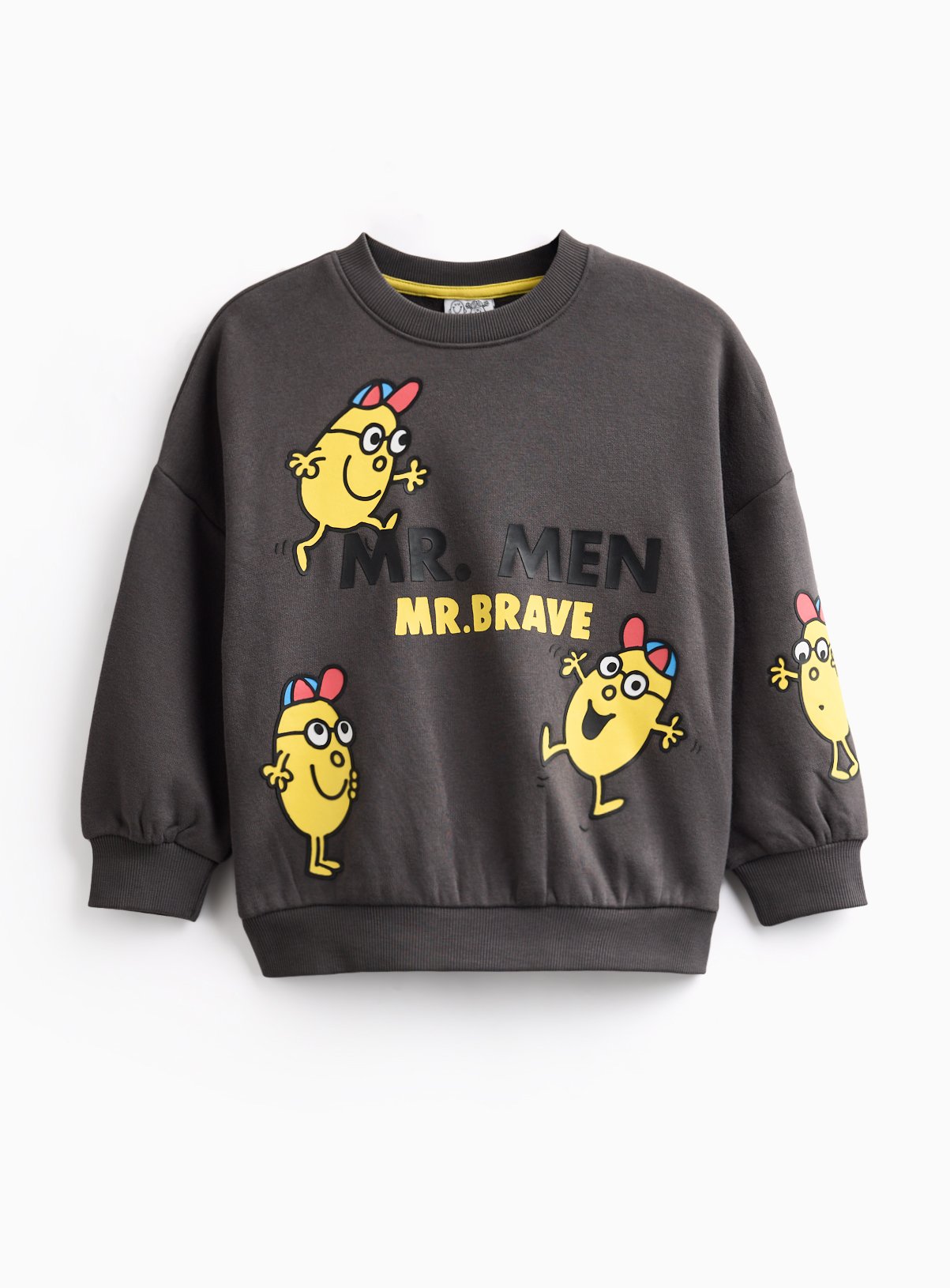 Grey Mr Men Mr Brave Crewneck Sweater 