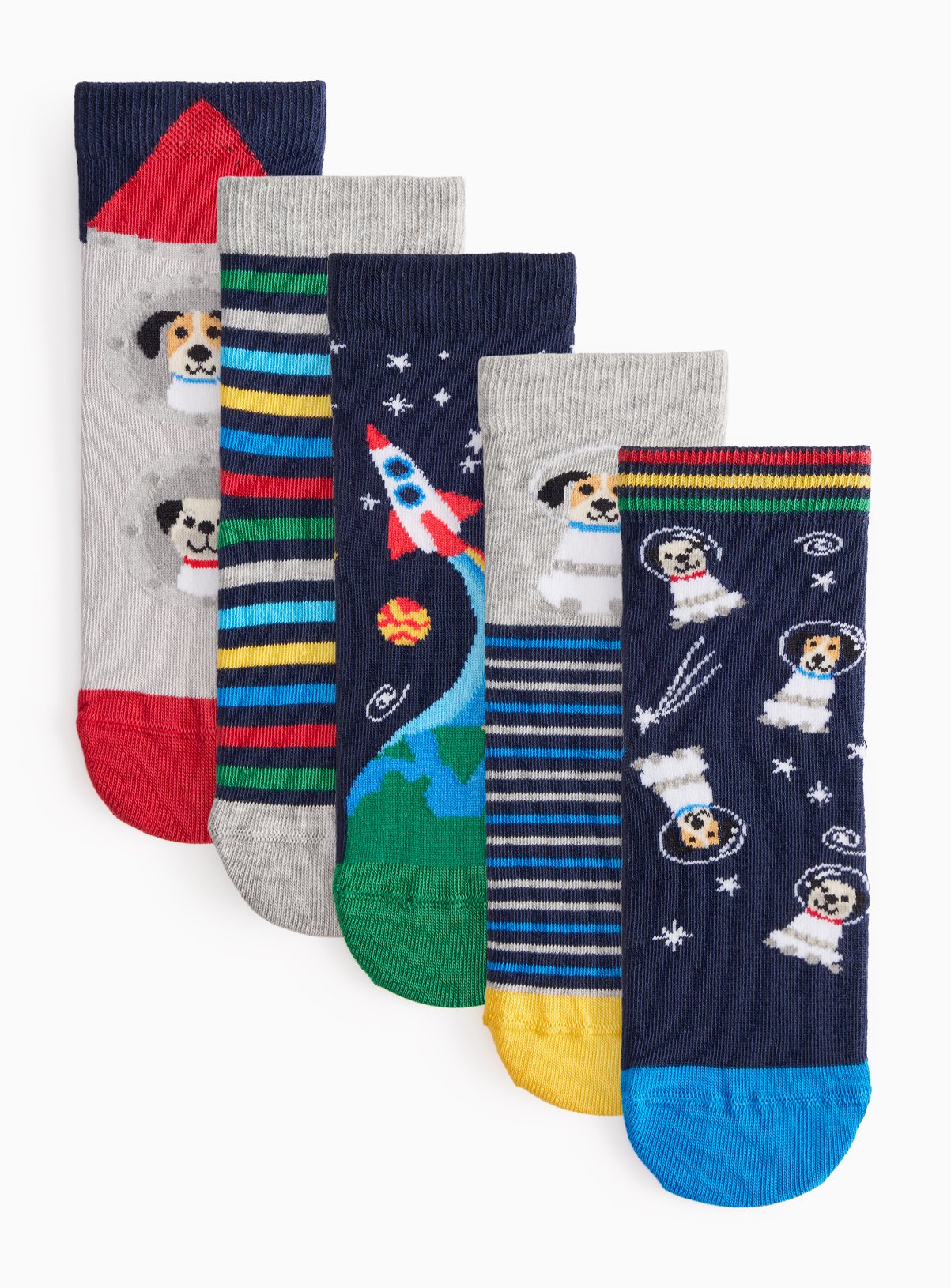 Space Dog Ankle Socks 5 Pack 