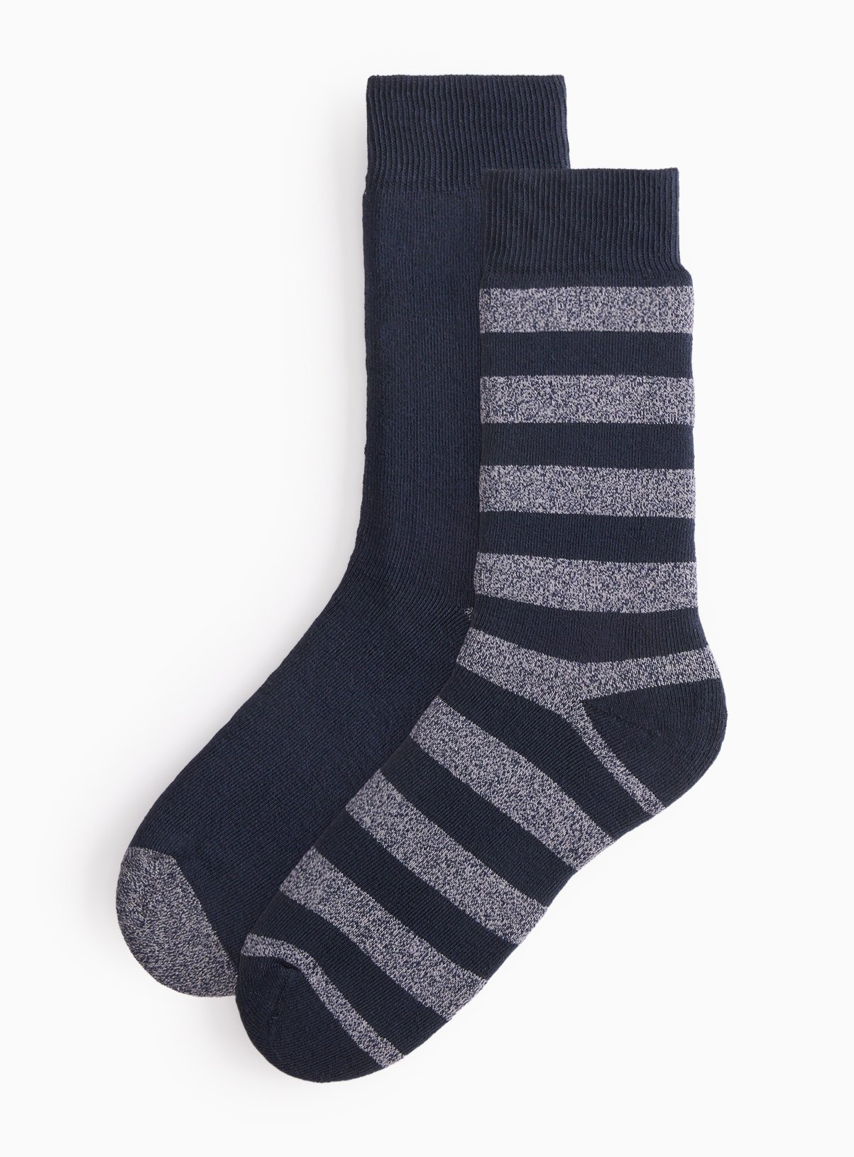 Blue & Grey Terry Welly Ankle Socks 2-Pack 