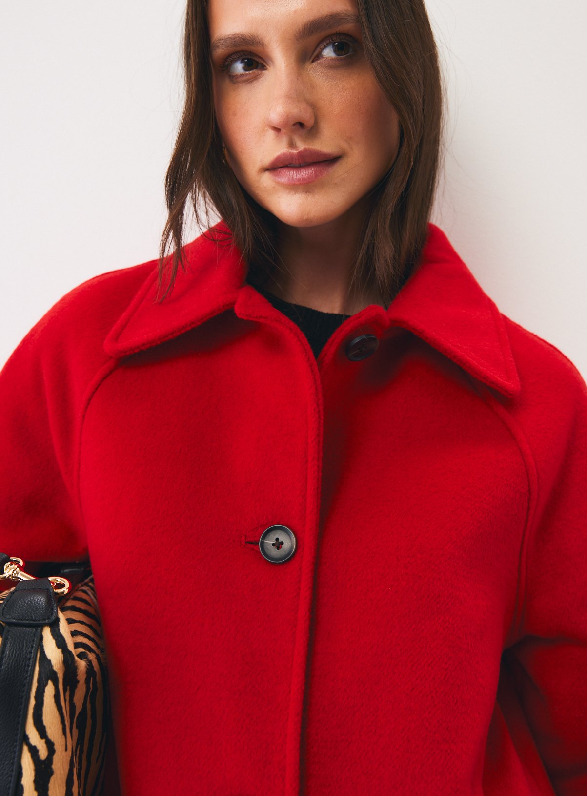 Wool Blend Longline Car Coat 