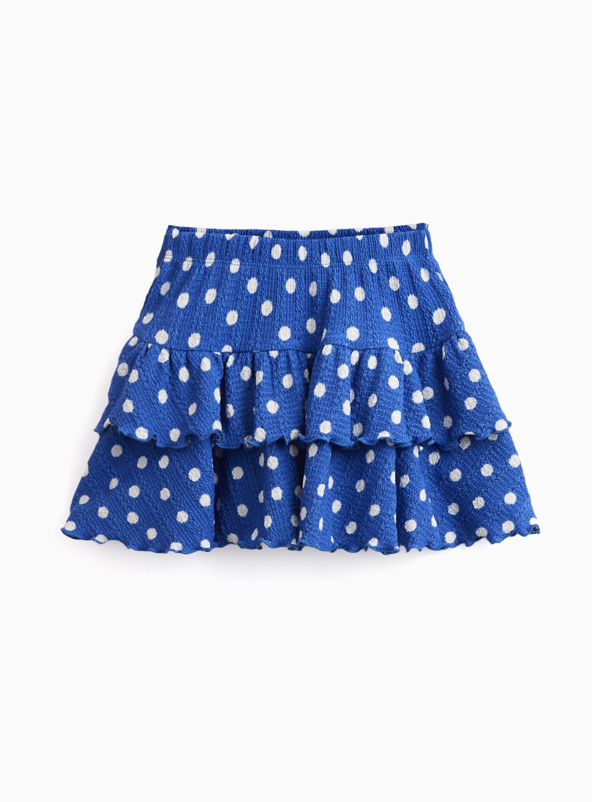 Blue Polka Dot Print Rara Skirt 