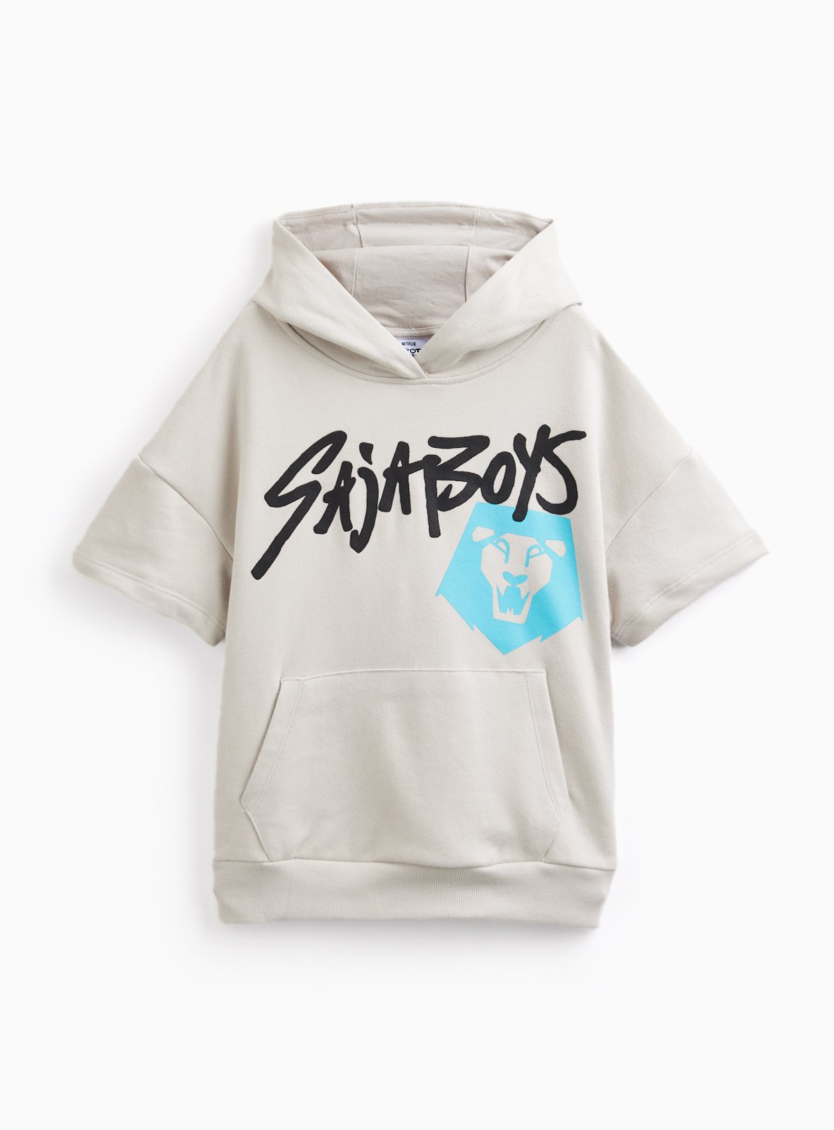 Grey KPop Demon Hunters Short Sleeve Hoodie 8 years