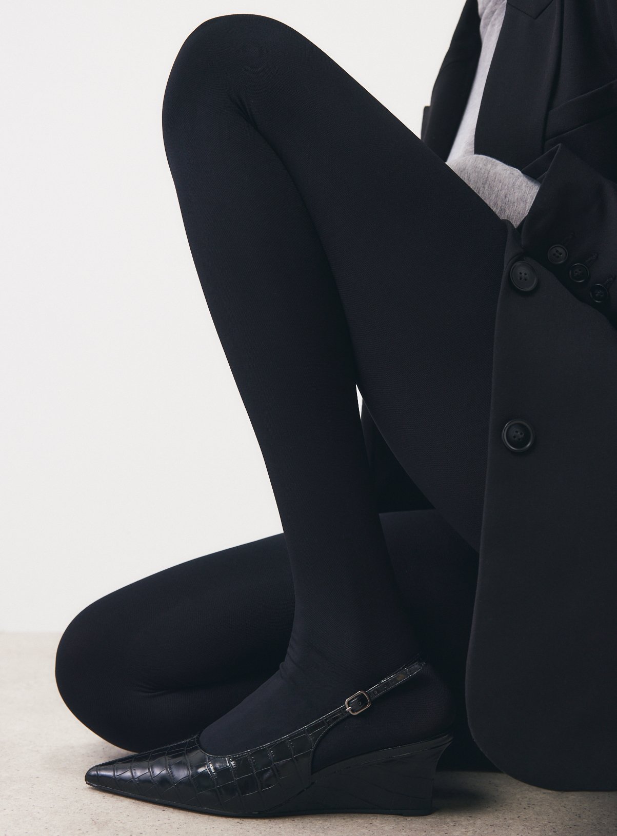 Black 200 Denier Opaque Tights 