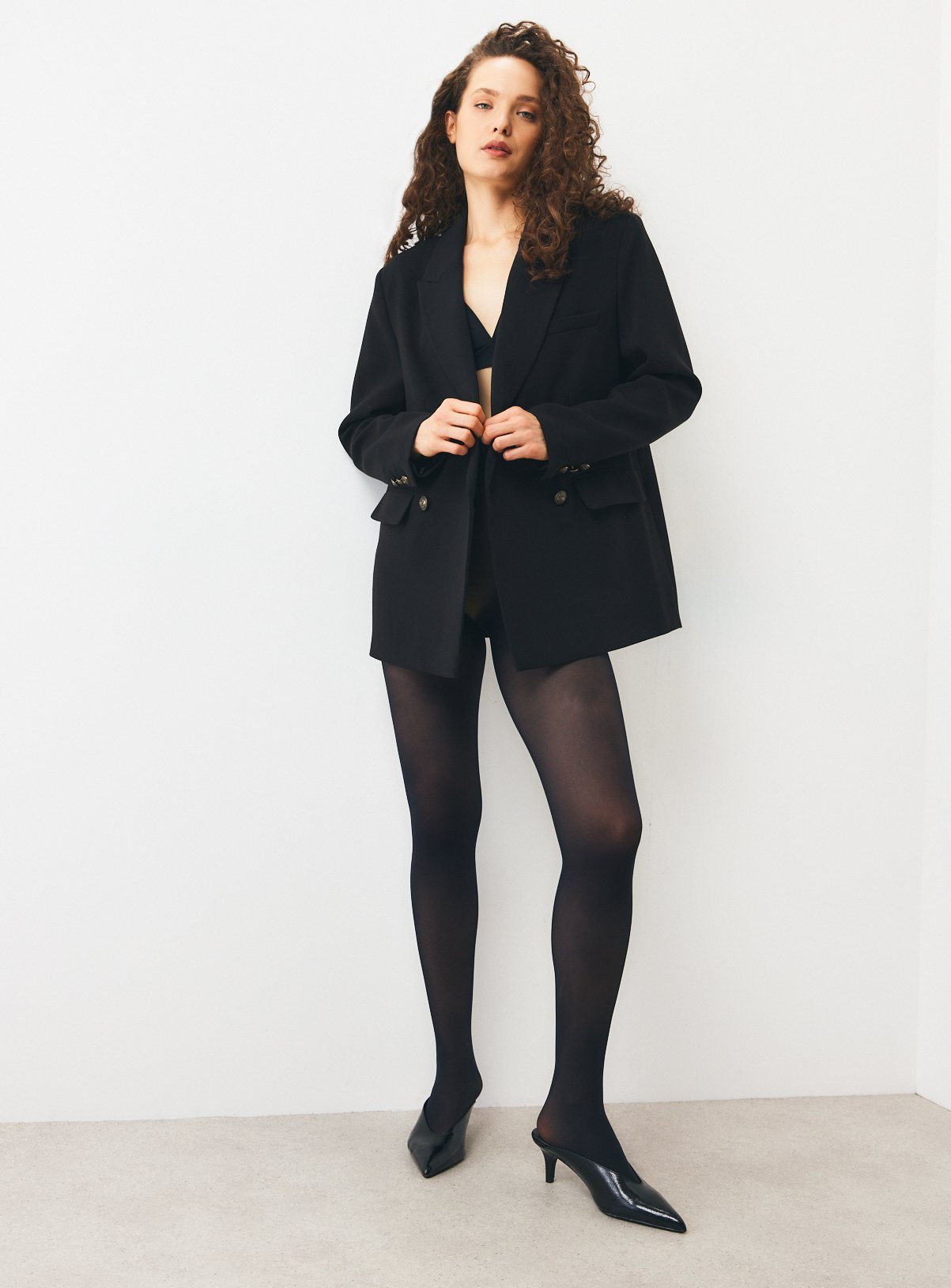 Black 30 Denier Opaque Silky Tights 2-Pack 