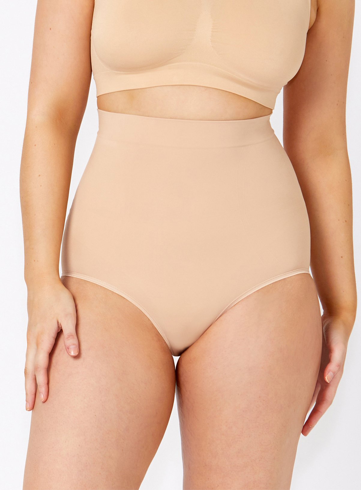 AMBRA Powerlite Hi Waisted Shaping Brief Medium Support Beige 