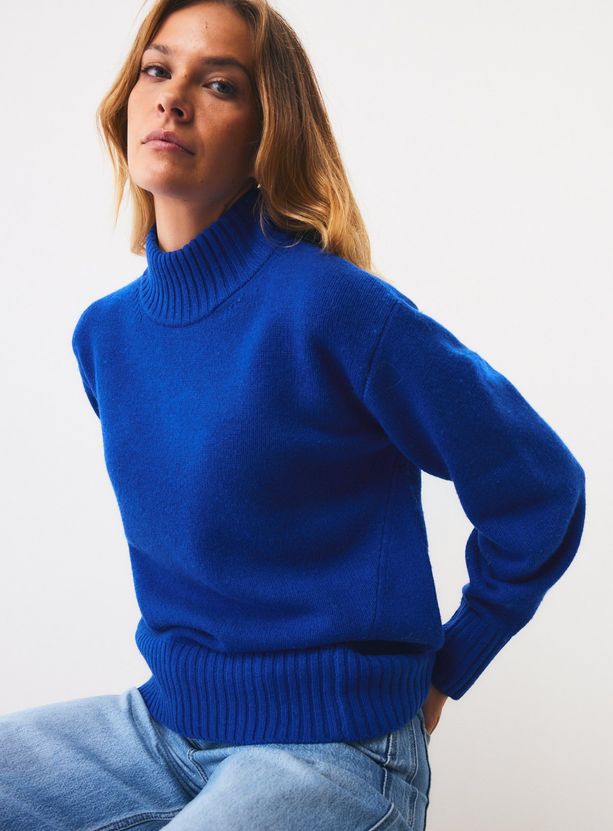 Pure Lambswool High Neck Jumper 