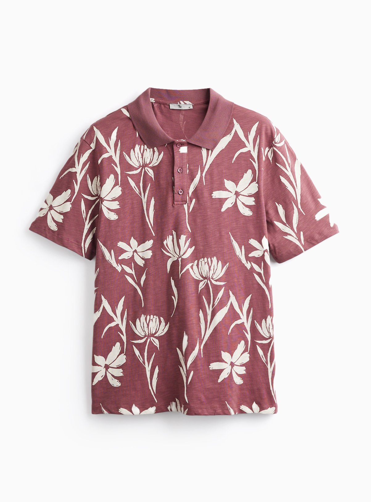 Floral Print Polo Shirt 