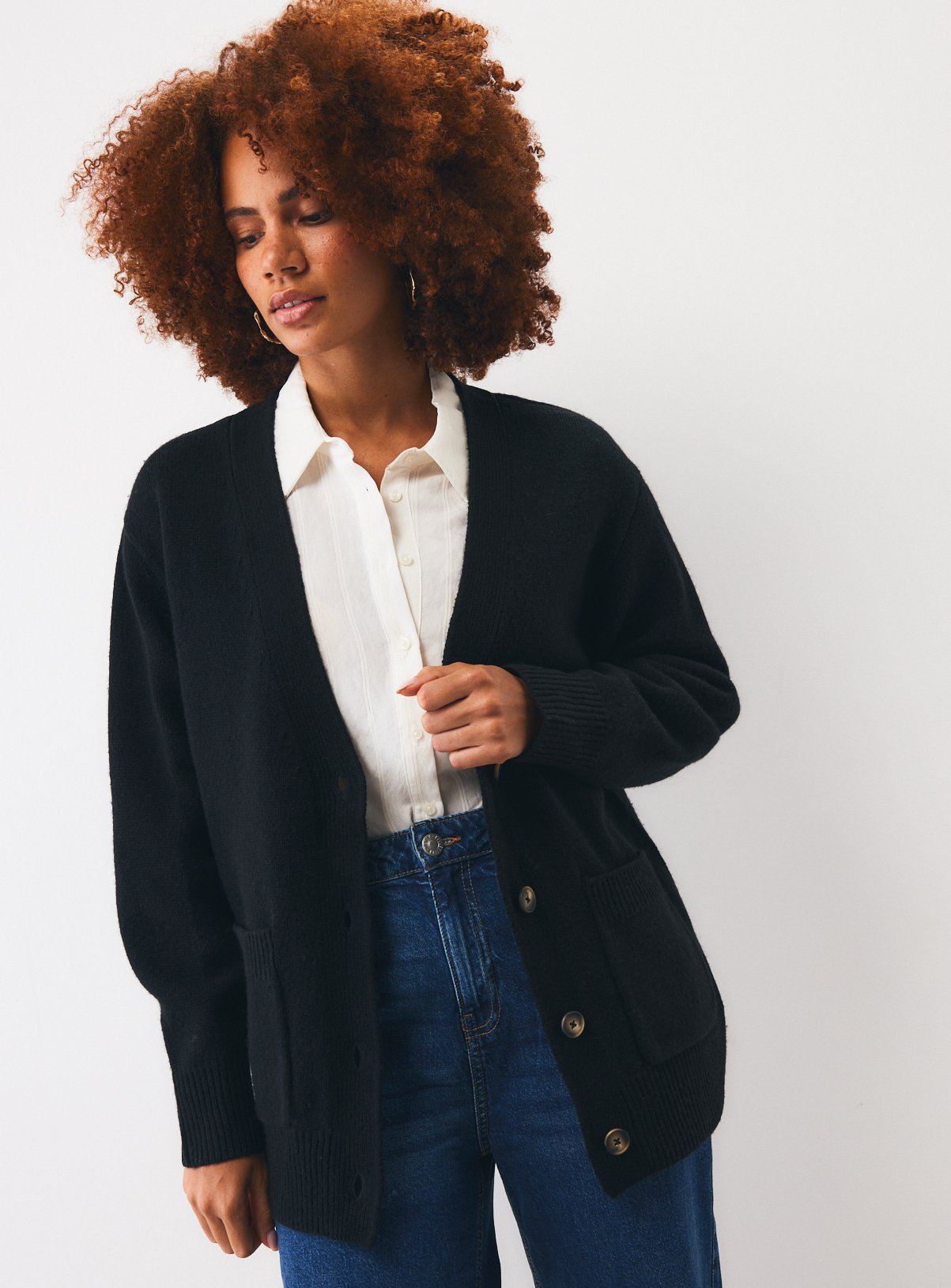 Pure Lambswool V-Neck Cardigan 