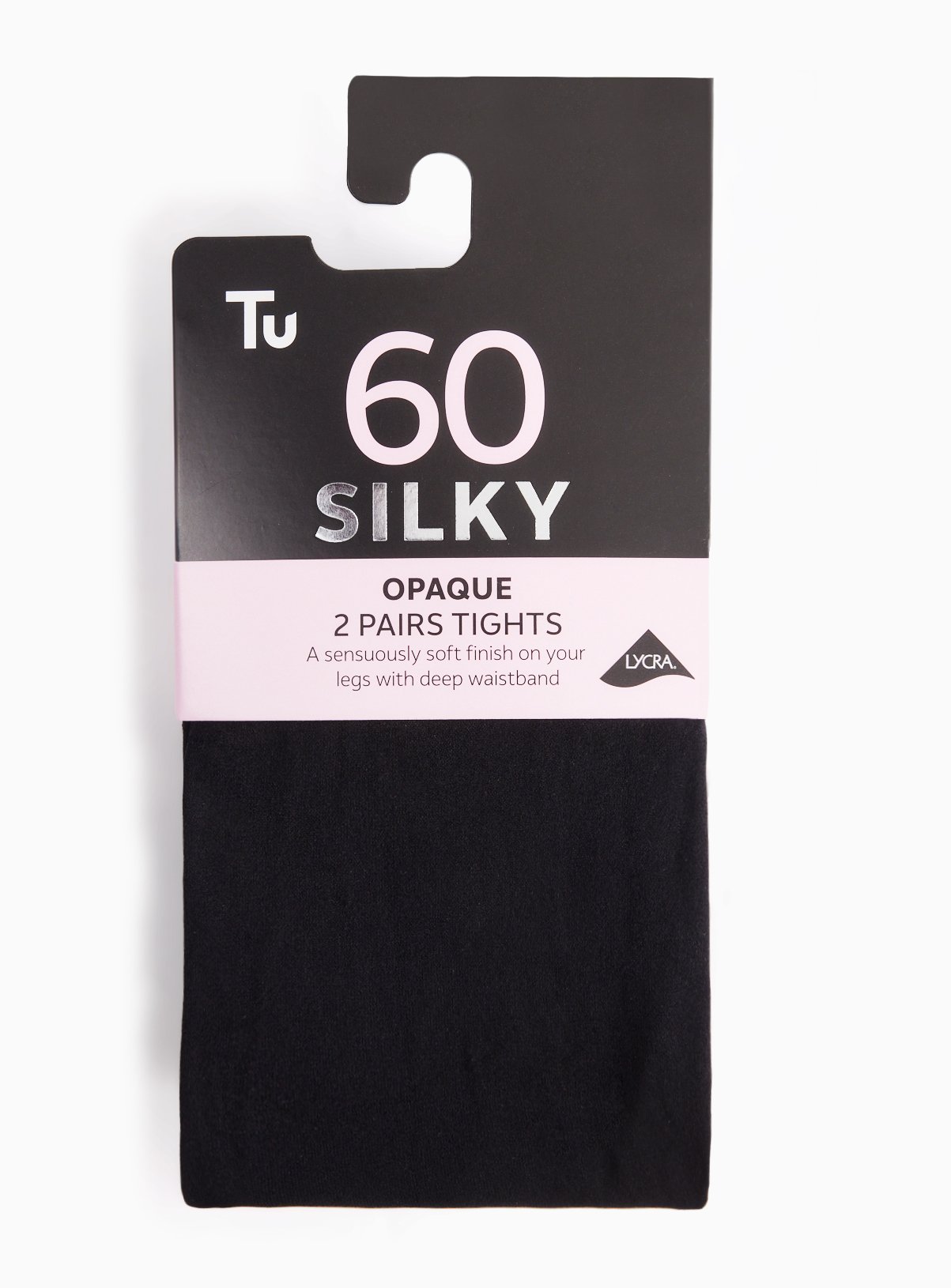 60 Denier Opaque Silky Tights 2-Pack 