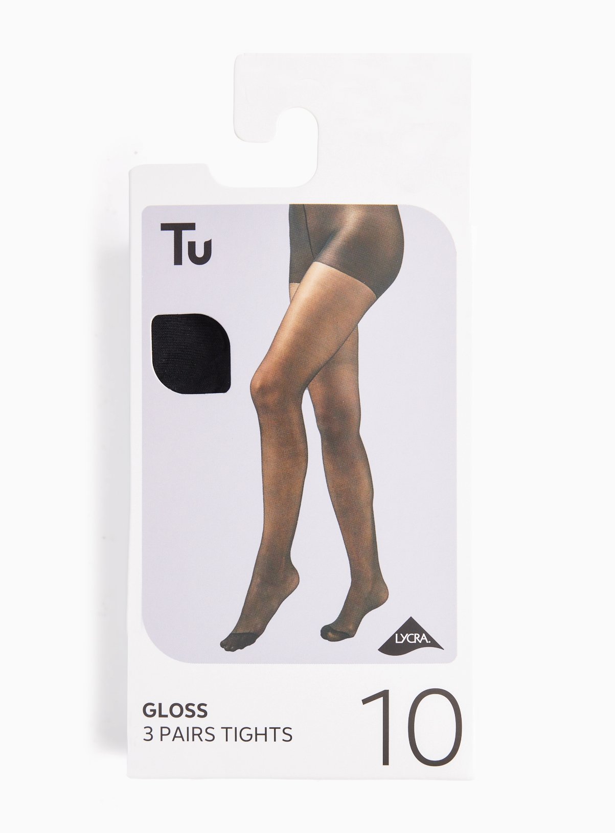 10 Denier Sheer Gloss Tights 3-Pack 