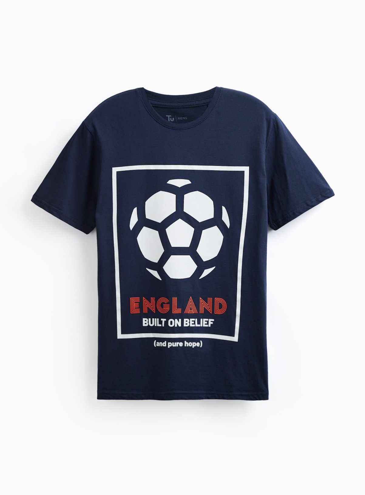 Navy Built on Belief Football Graphic T-Shirt XXXL