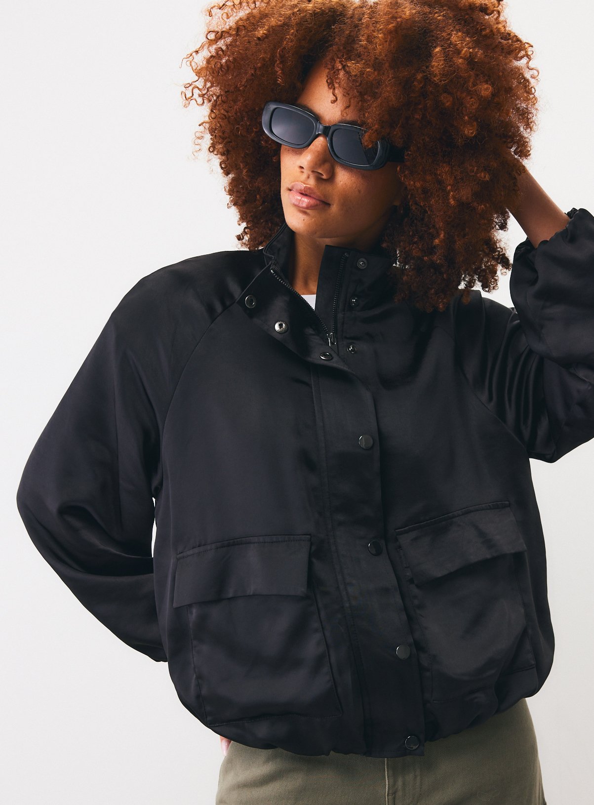 Satin Bomber Jacket 