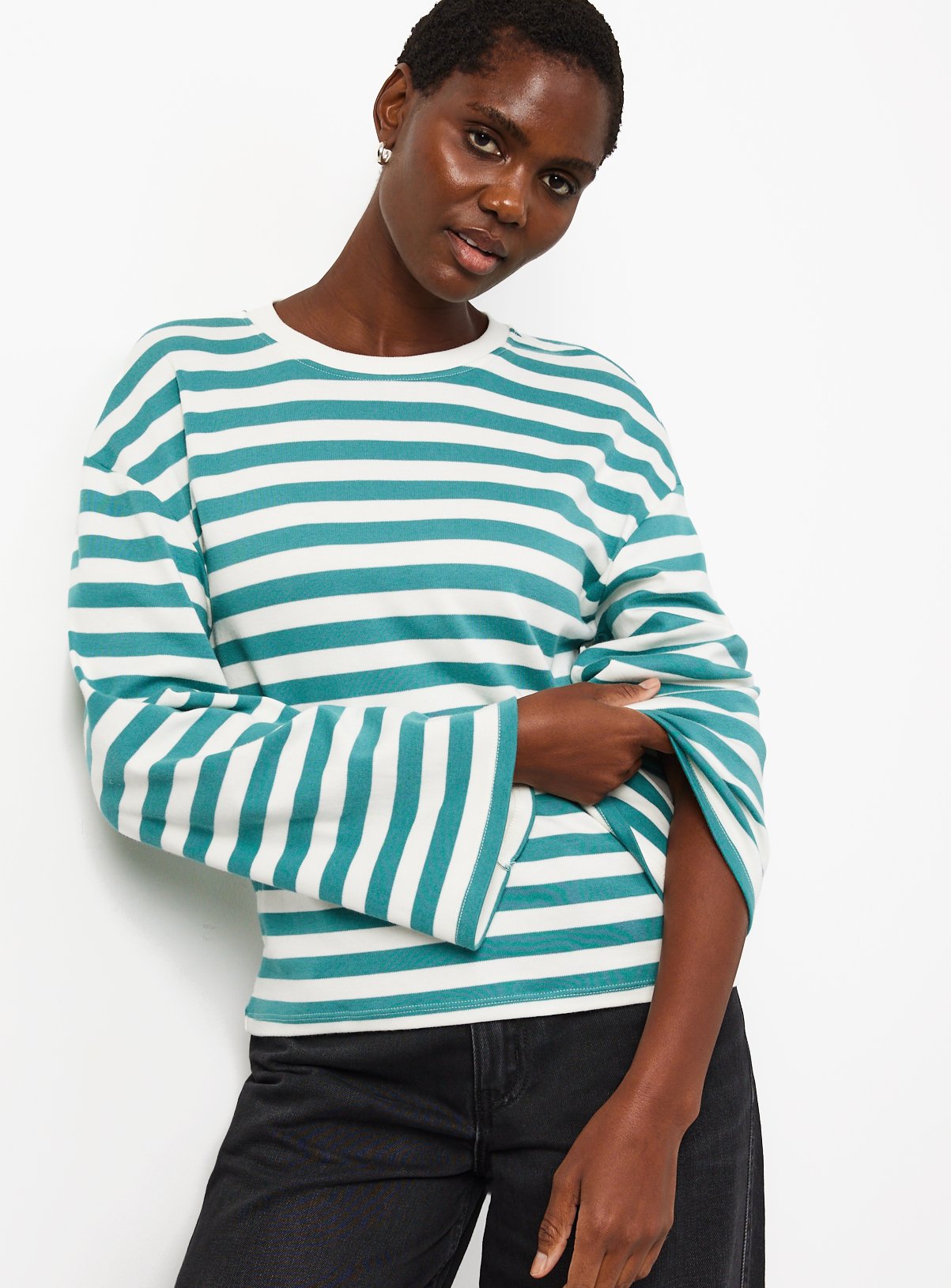 Pure Cotton Ultimate Stripe Long Sleeve Top 