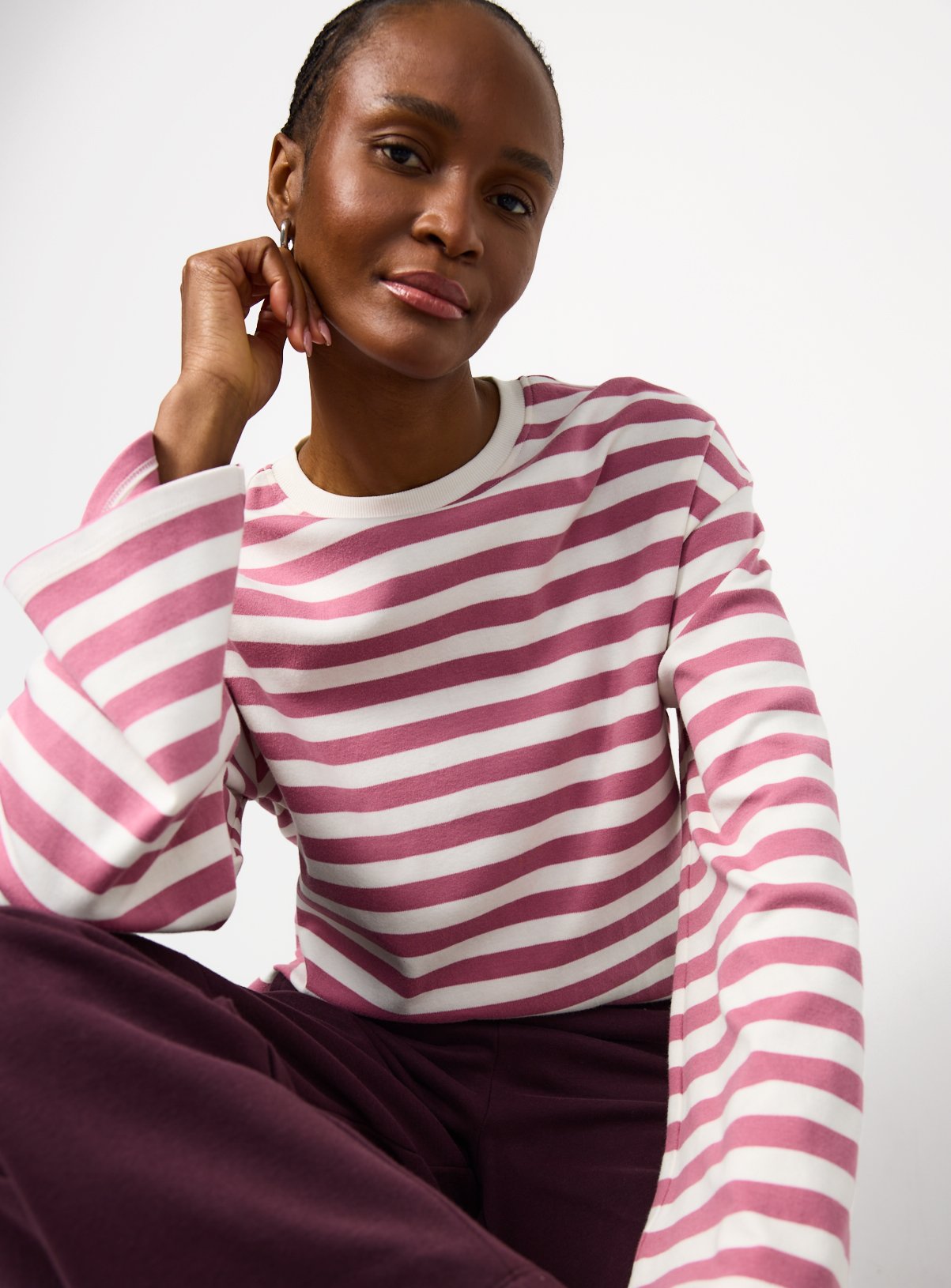 Pure Cotton Ultimate Stripe Long Sleeve Top 