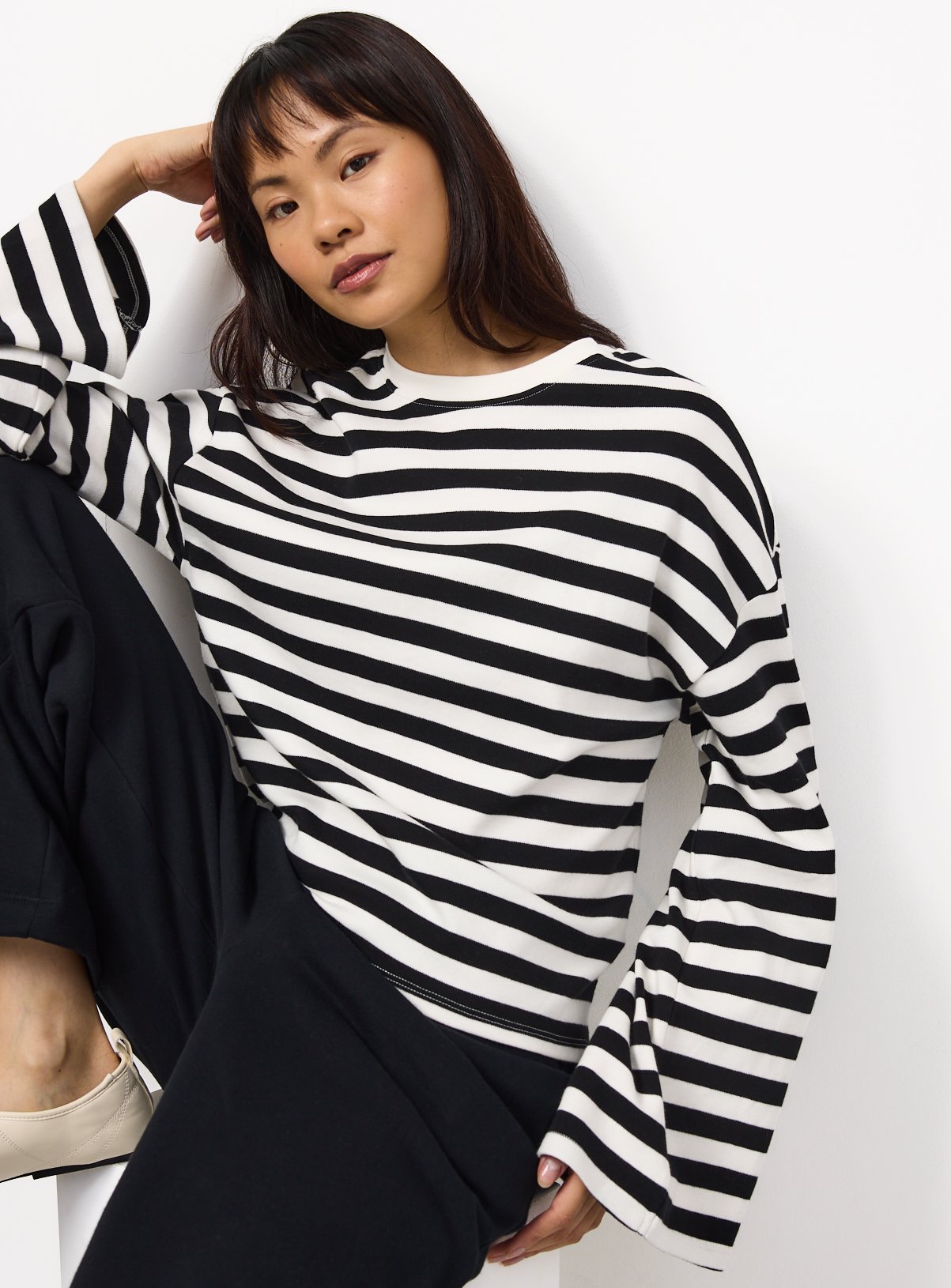 Pure Cotton Ultimate Stripe Long Sleeve Top 