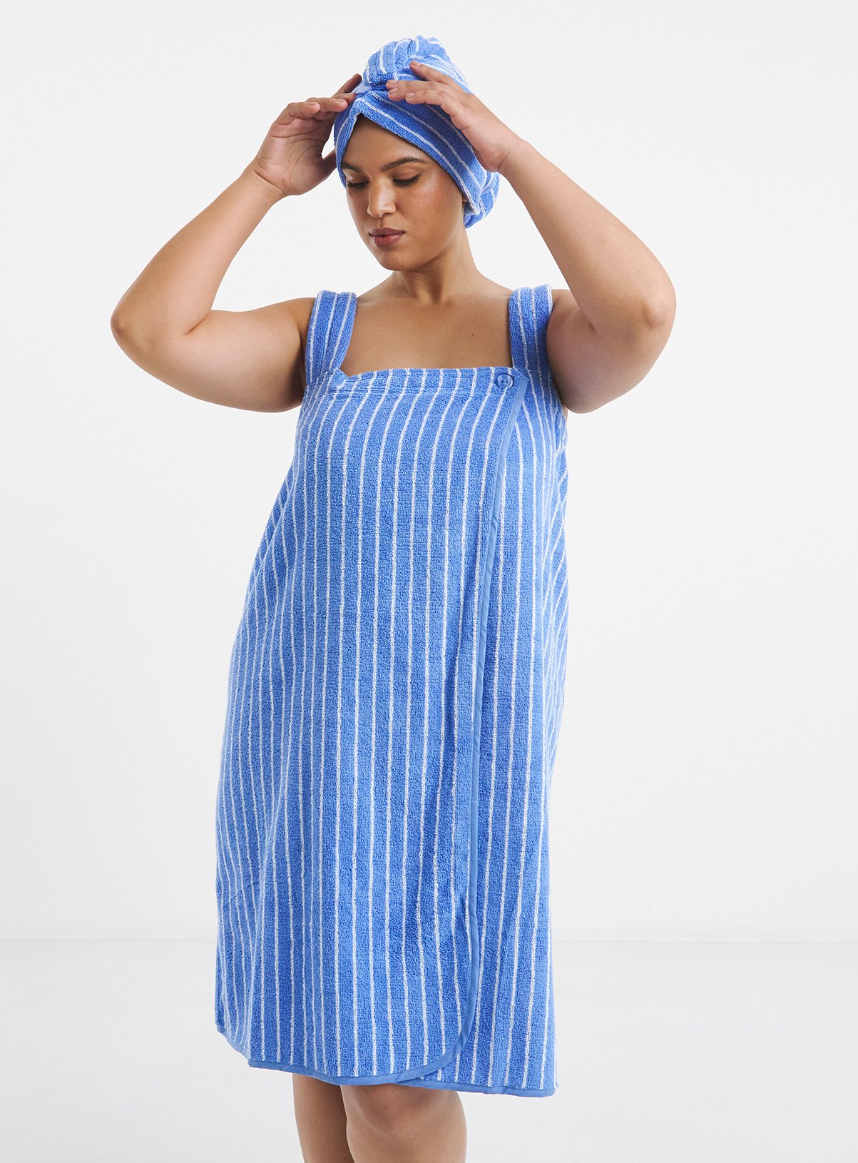 SIMPLE BE Pretty Secrets Towelling Wrap and Turban 