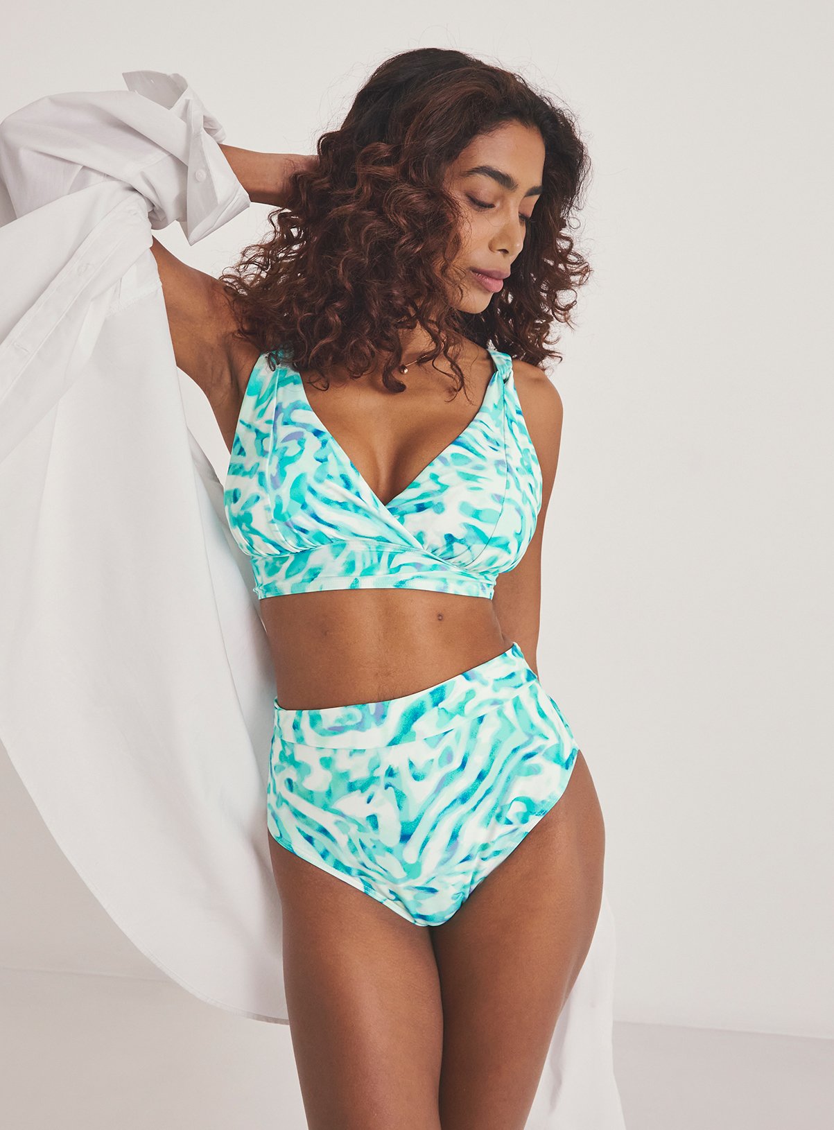 SIMPLE BE Fold Over Bikini Brief 