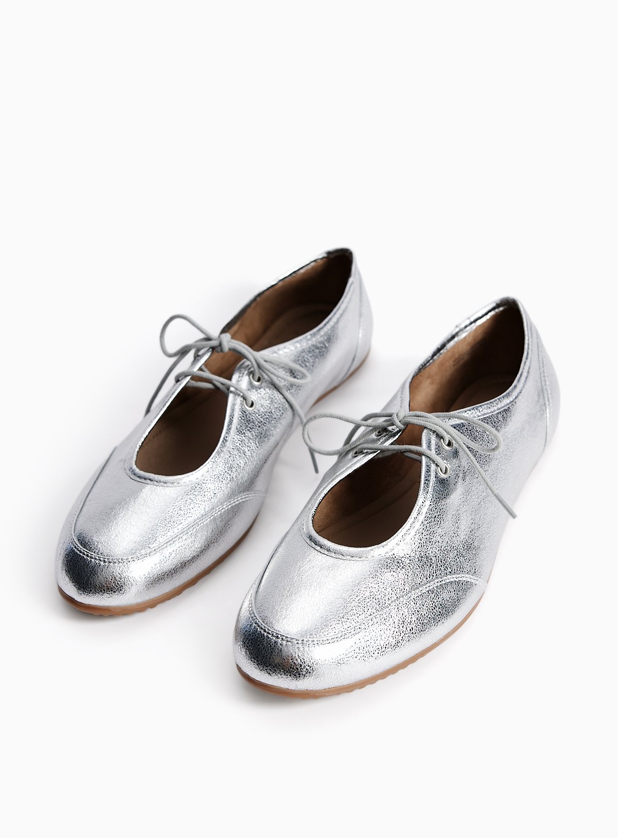 Silver Sporty Ballerina Flats 