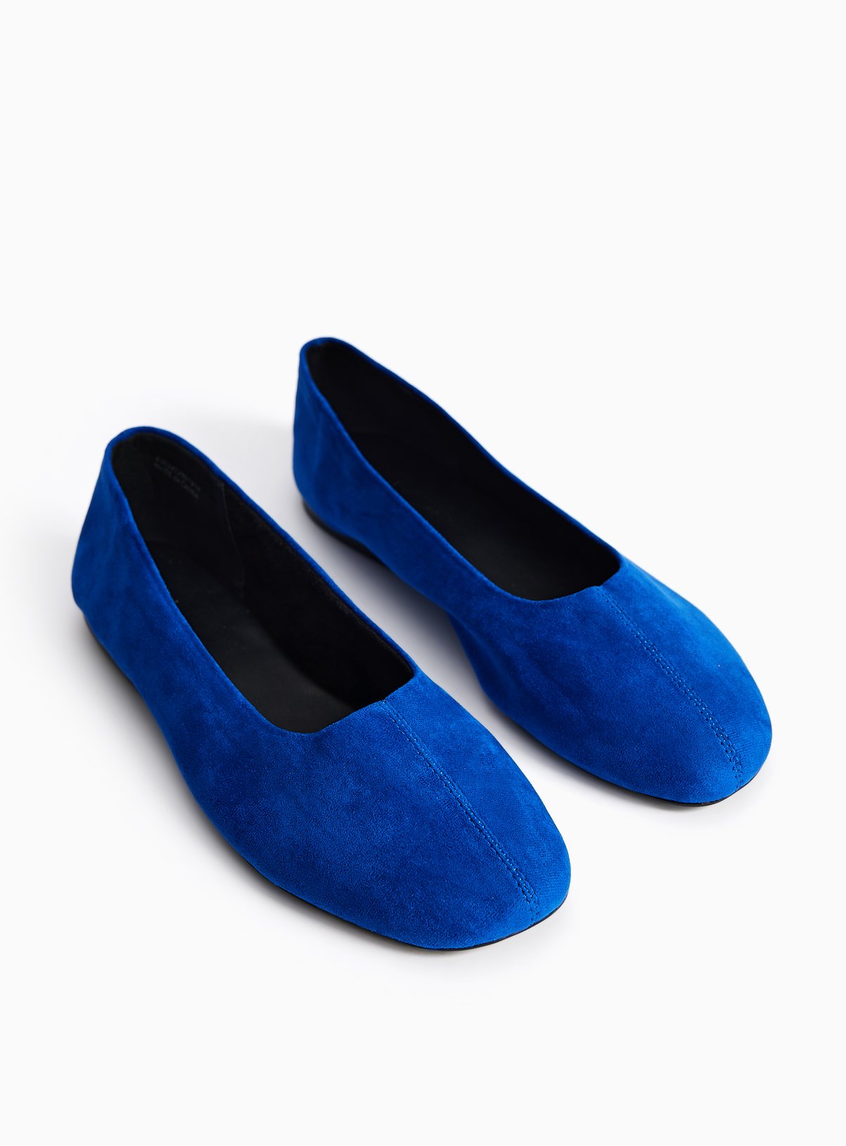 Cobalt Blue High Vamp Ballerina Flats 