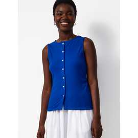 Gold Button Ribbed Vest
