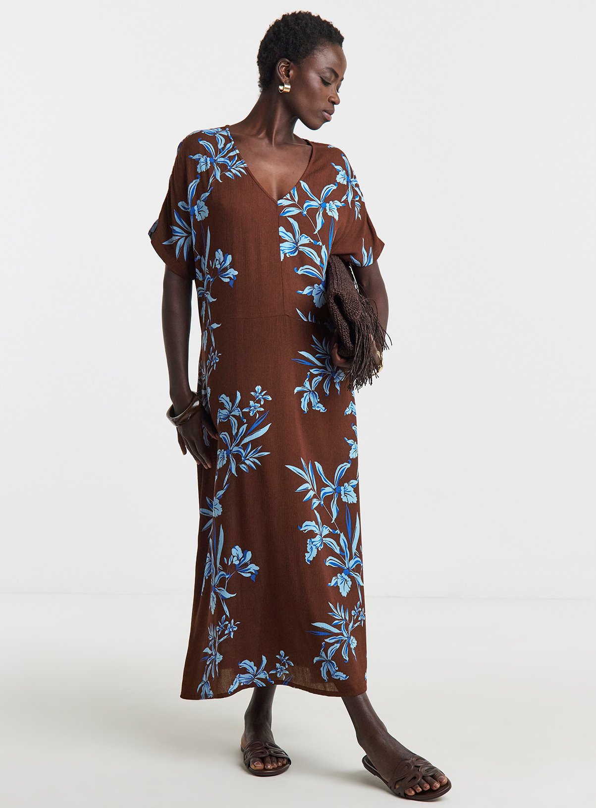 JD WILLIAMS Dropped Waist Kaftan Dress 