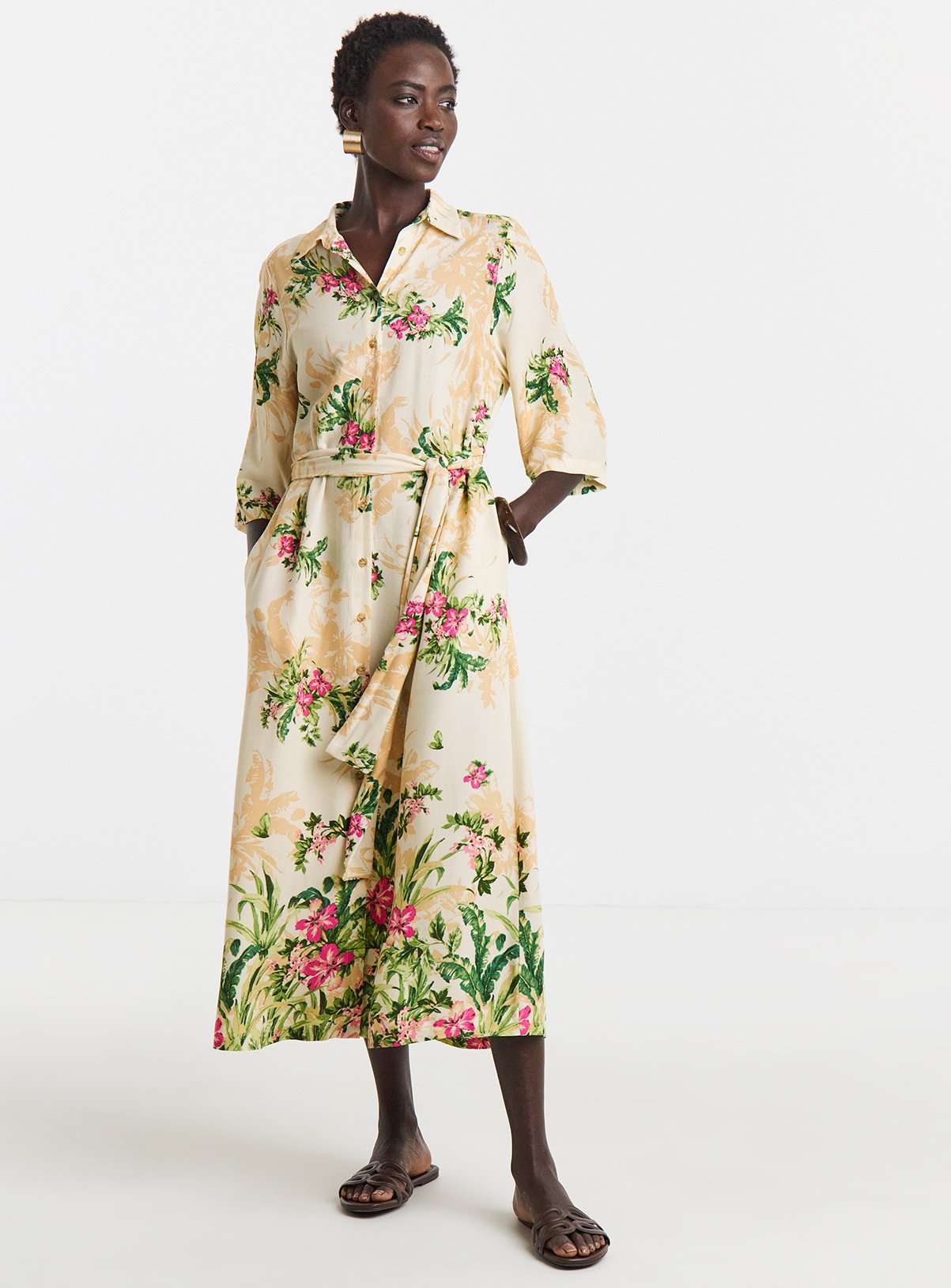 JD WILLIAMS Belted Shirt Dress 