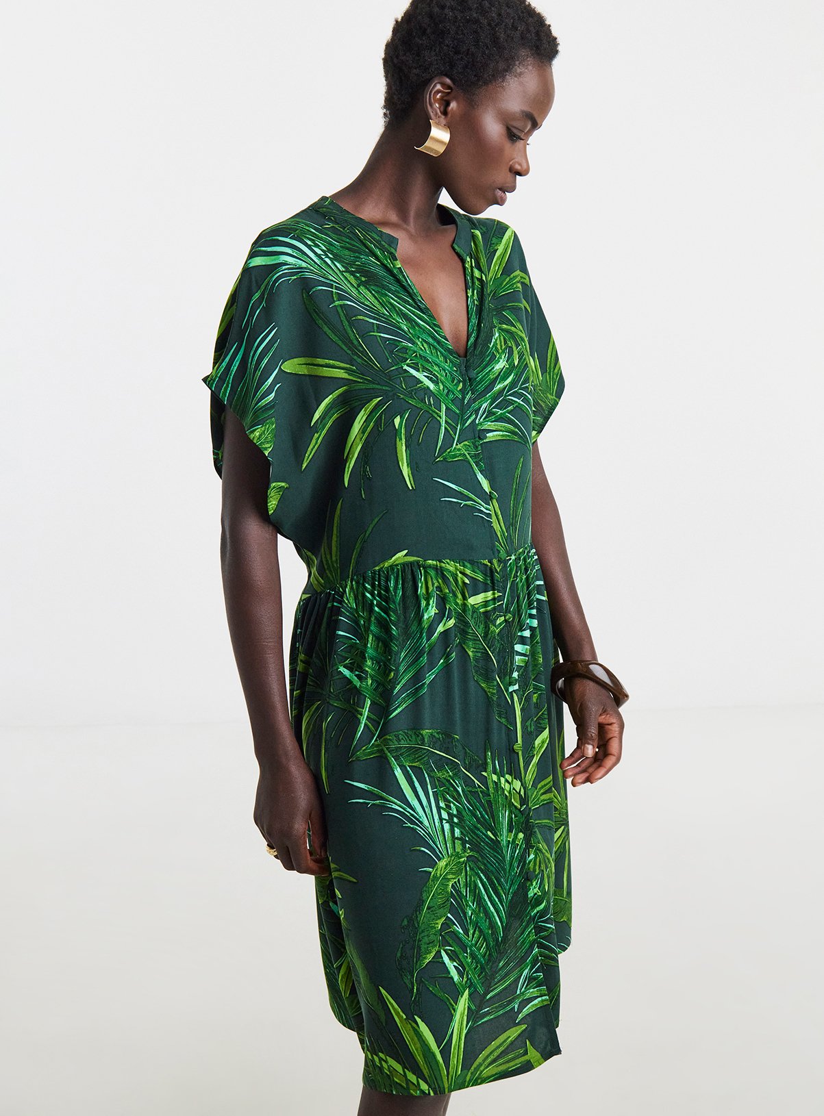 JD WILLIAMS Short Button Through Smock Dress 