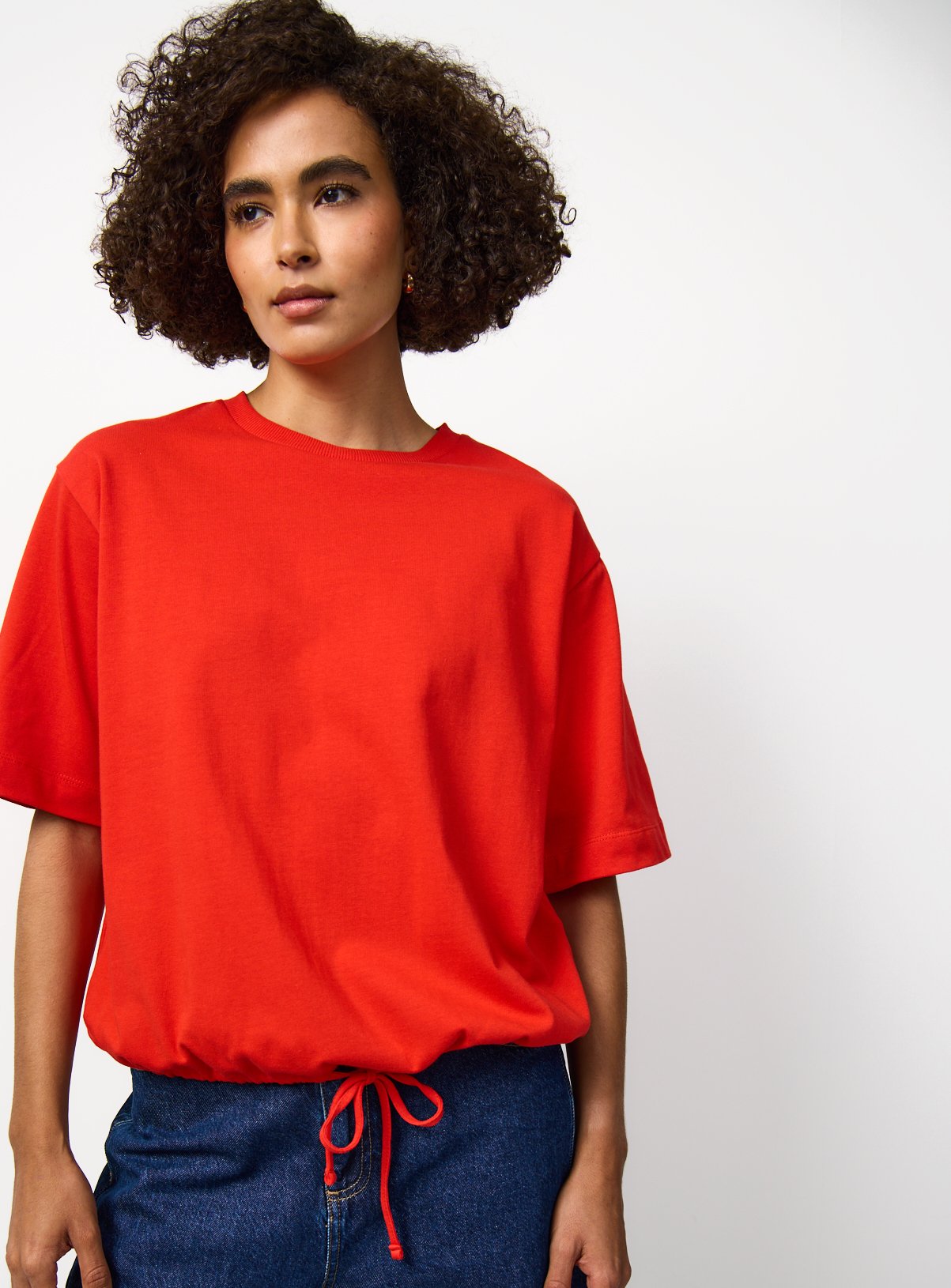 Red Bubble Hem T-Shirt XL